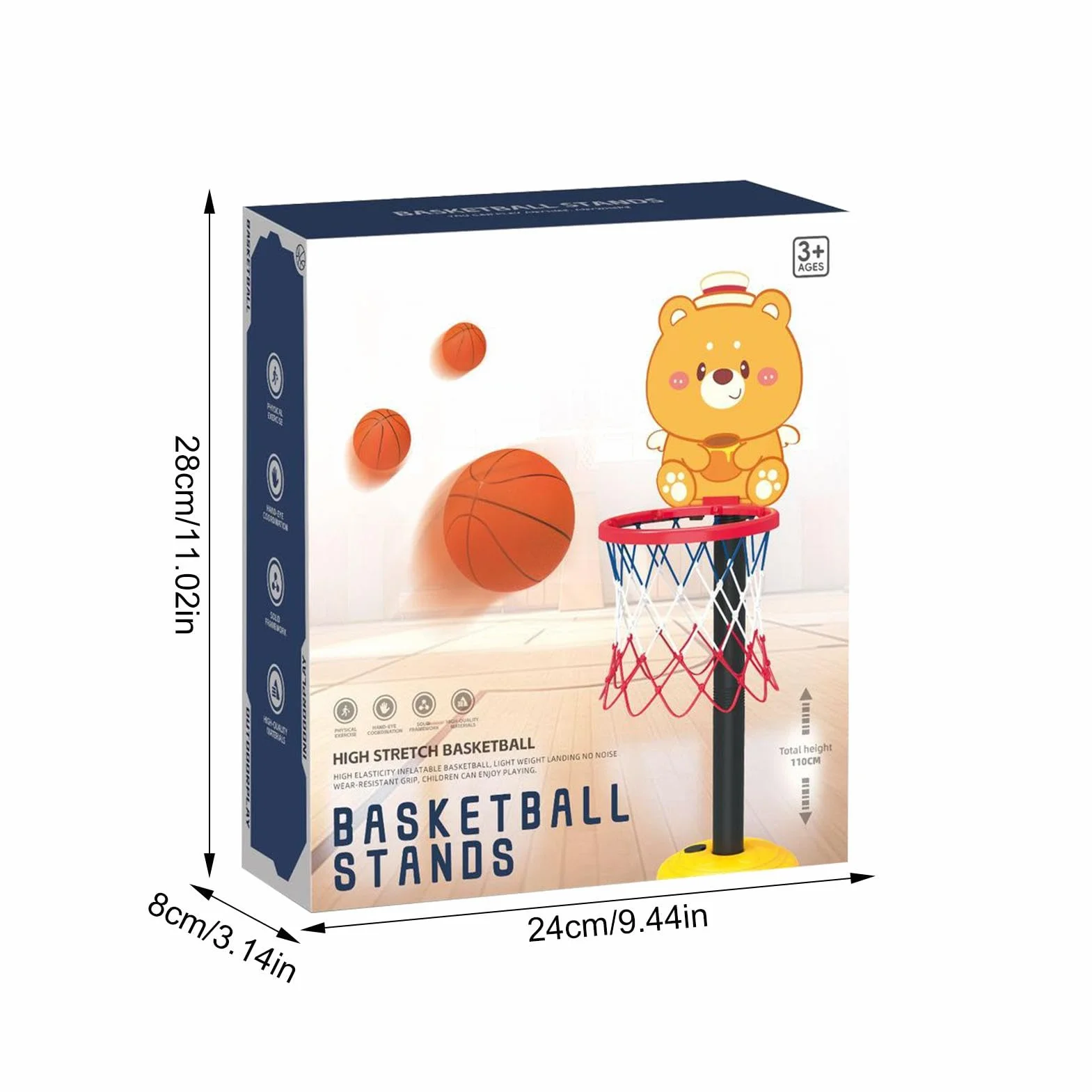 Kids Basketball Hoop, Indoor Game Sport Toy, Basketball Hoop Toys, Sport Early Education Toys, Basketball Hoop Indoor Toys, Easy To Use, Portable for Indoor Garden Play