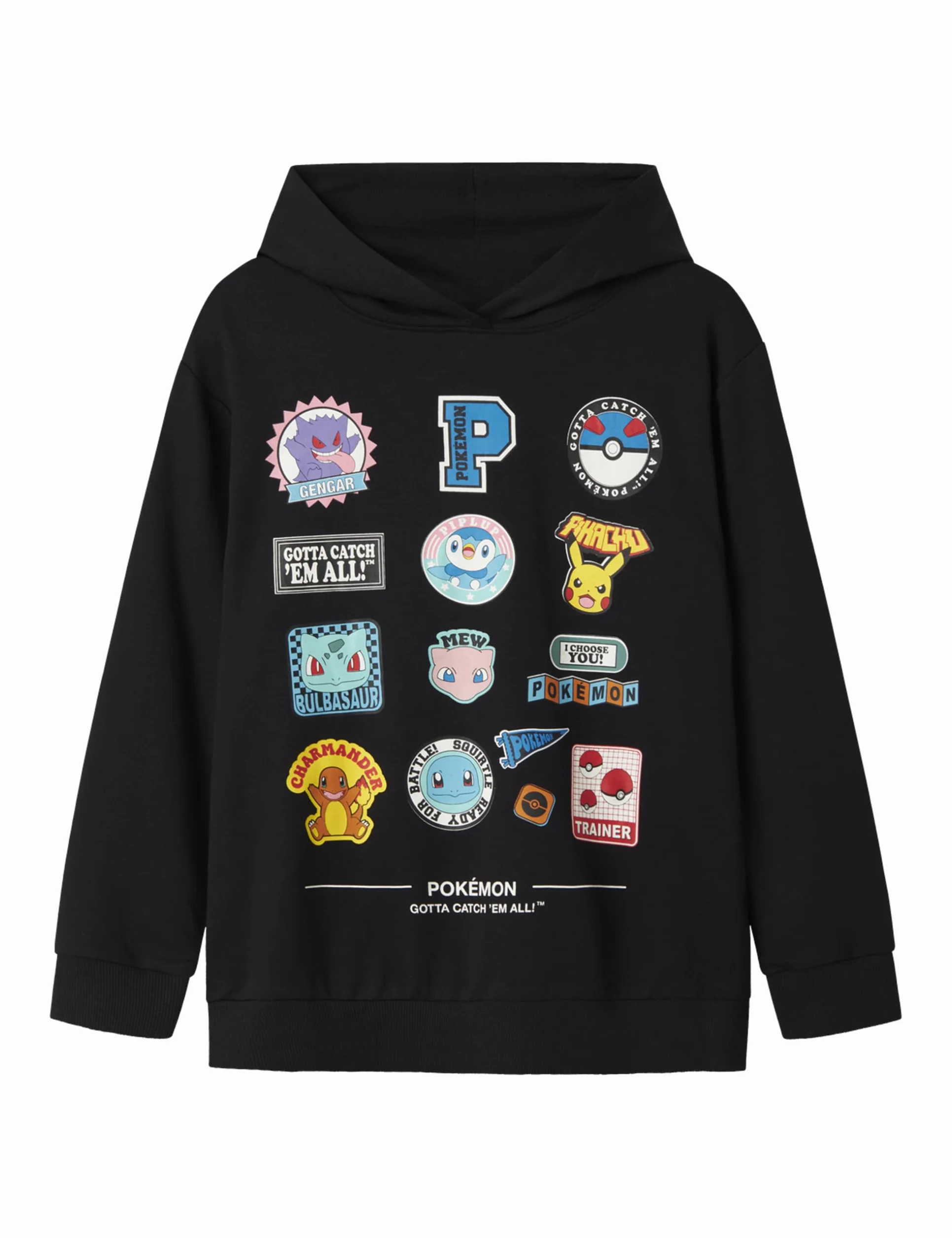 NAME IT Nkmjimmi Pokemon Nreg Sweat Wh Unb Sky, czarny, 146-152