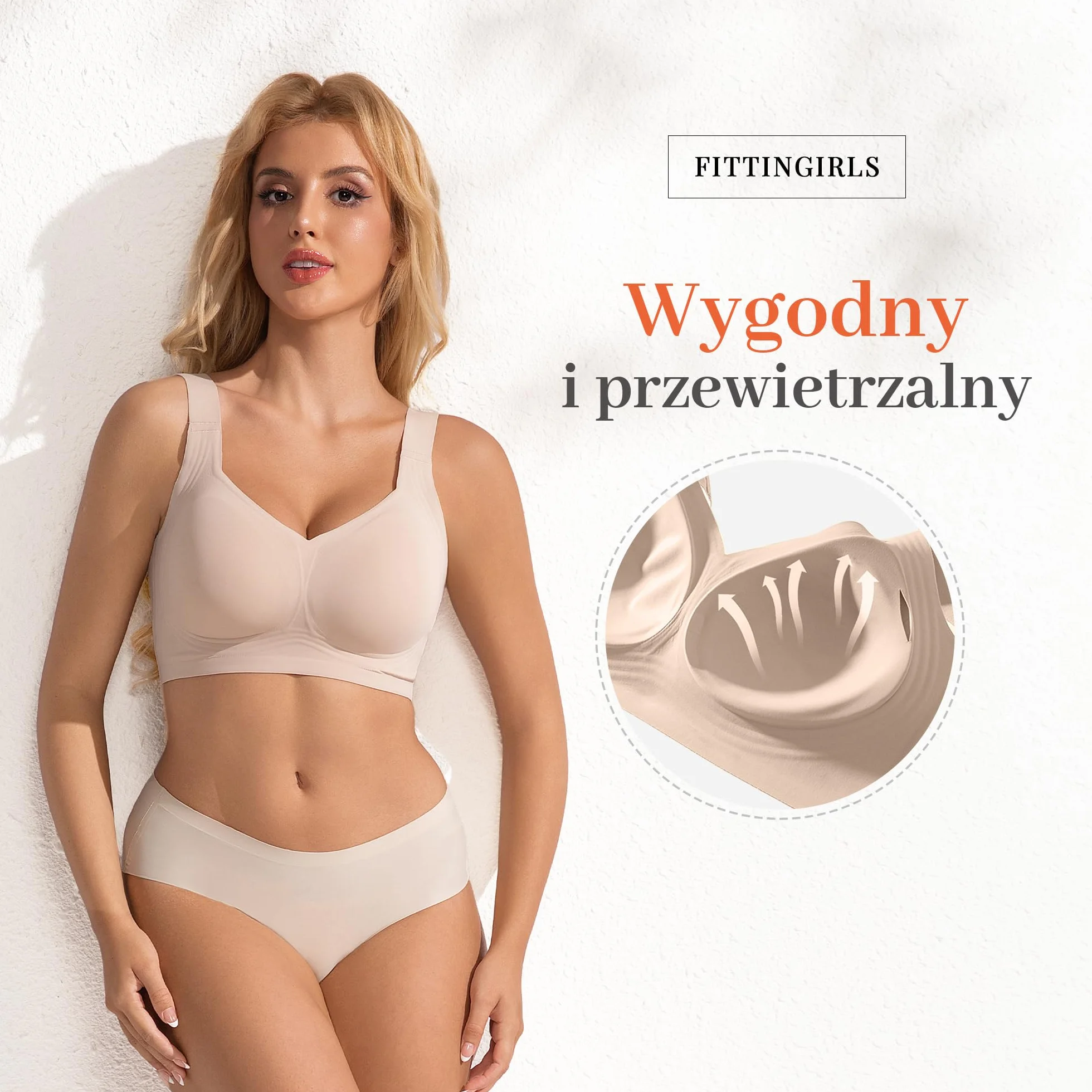Biustonosz Bezszwowy Damski Minimizer Bra Bez Fiszbinów Seamless Braletka Miękkie i Komfortowe, Niewidoczny i Dopasowany dla Kobiet