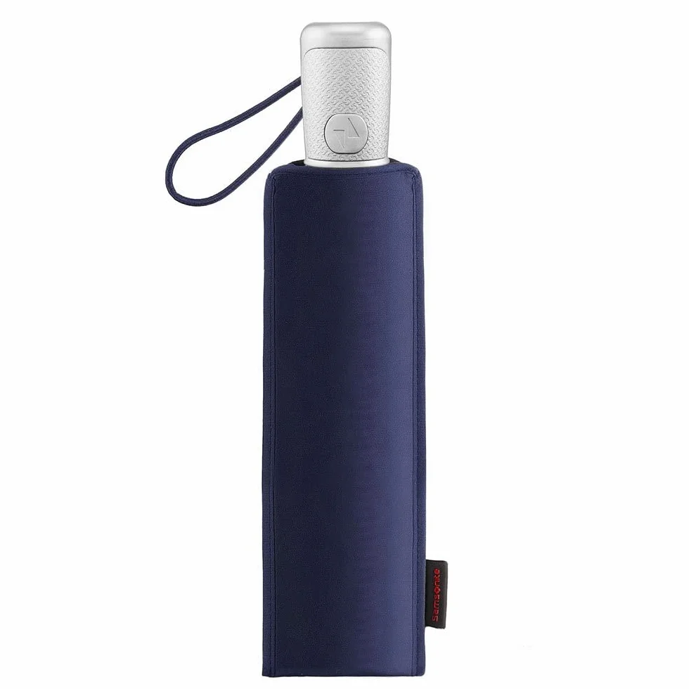 Samsonite Alu Drop S - Safe 3 sekcja Auto Otwórz zamknięcie parasola, 28,5 cm, Indigo Blue
