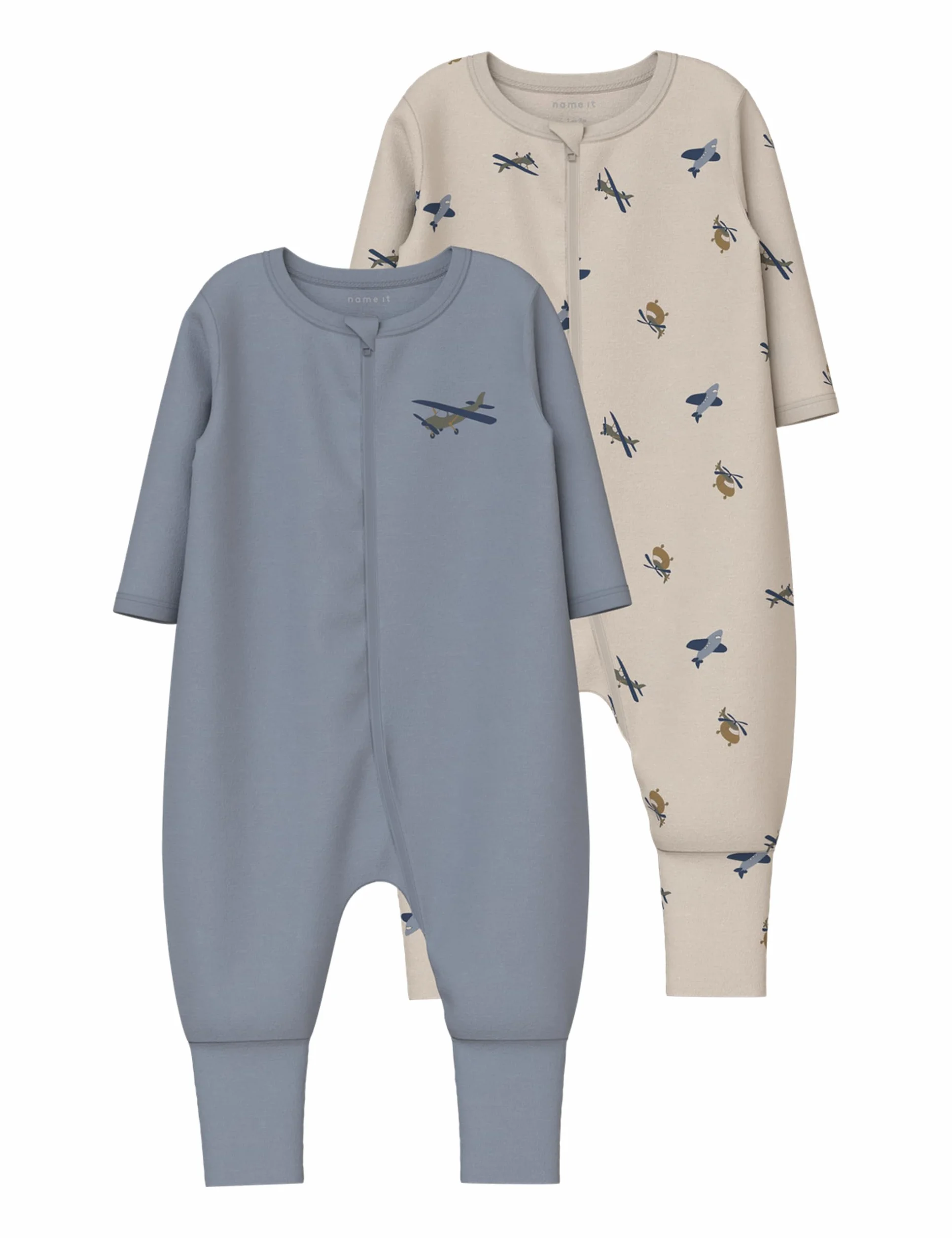 NAME IT Nbmnightsuit męski kombinezon 2P Zip Ff Airplane Noos, peyote, 68