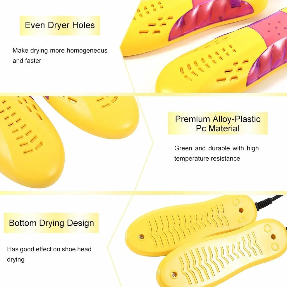 Fydun Portable Dry Shoe & Boot Dryer & Warmer Voilet Light Heater Podgrzewacz do butów Suszarka do butów Odświeżacz powietrza Osuszacz Plastikowa obudowa Wtyczka EU