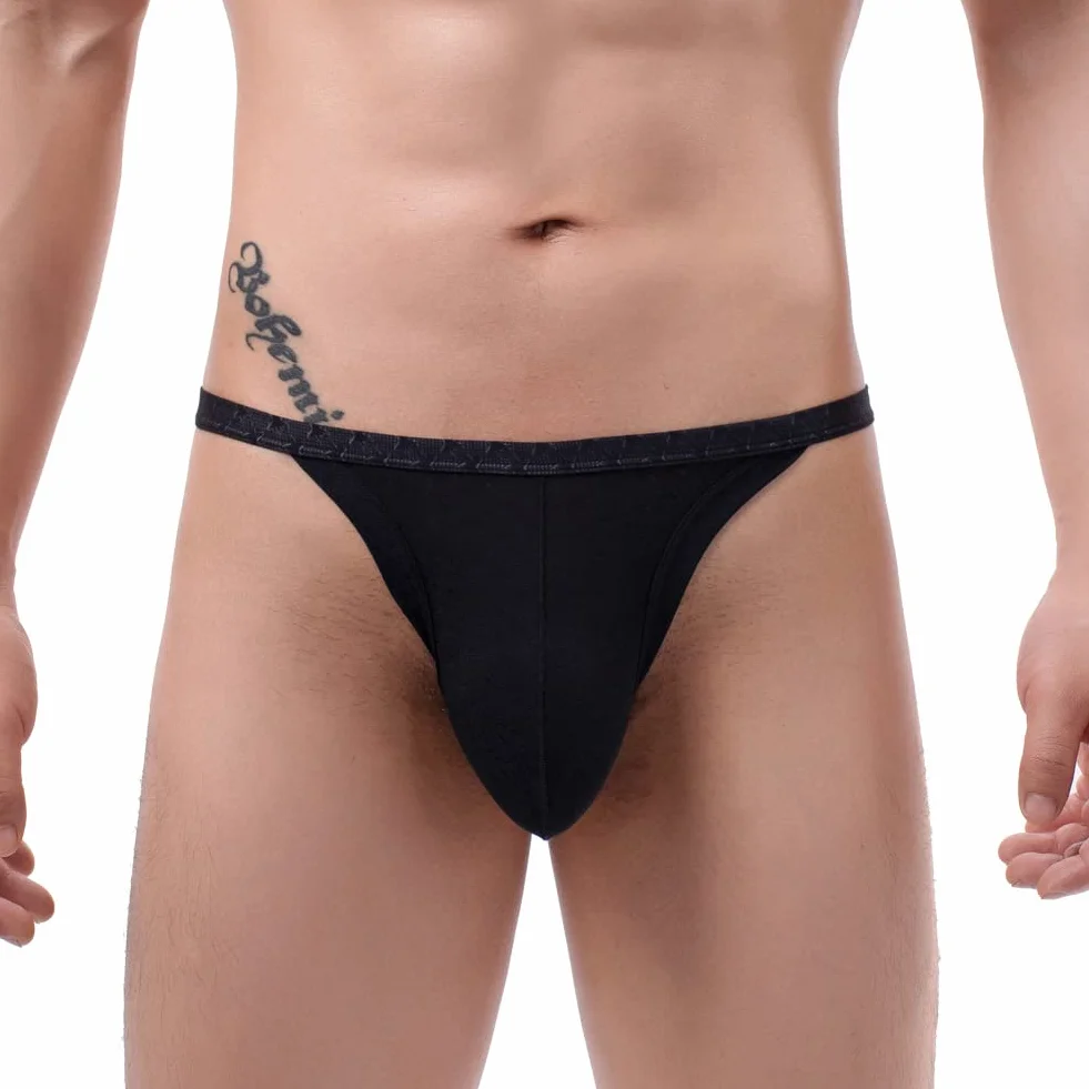 Summer Code Męskie stringi w paski z mikrofibry stretch zestaw bielizny