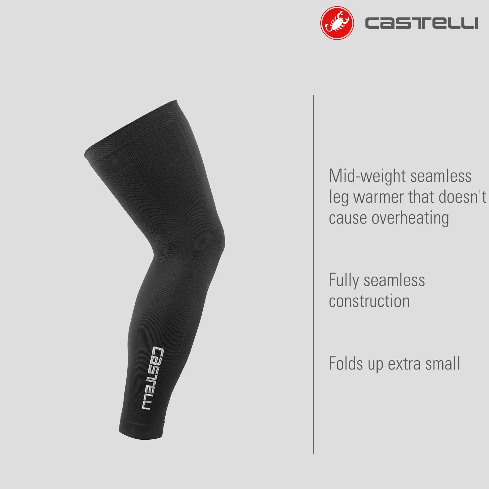 castelli Pro Seamless Leg ocieplacze na nogi unisex dla dorosłych L czarne