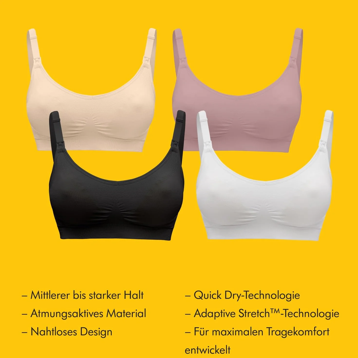 Medela Biustonosz Keep Cool Ultra | Bezszwowy biustonosz ciążowy i do karmienia z 6 strefami oddychania, miękka w dotyku tkanina i dodatkowe wsparcie
