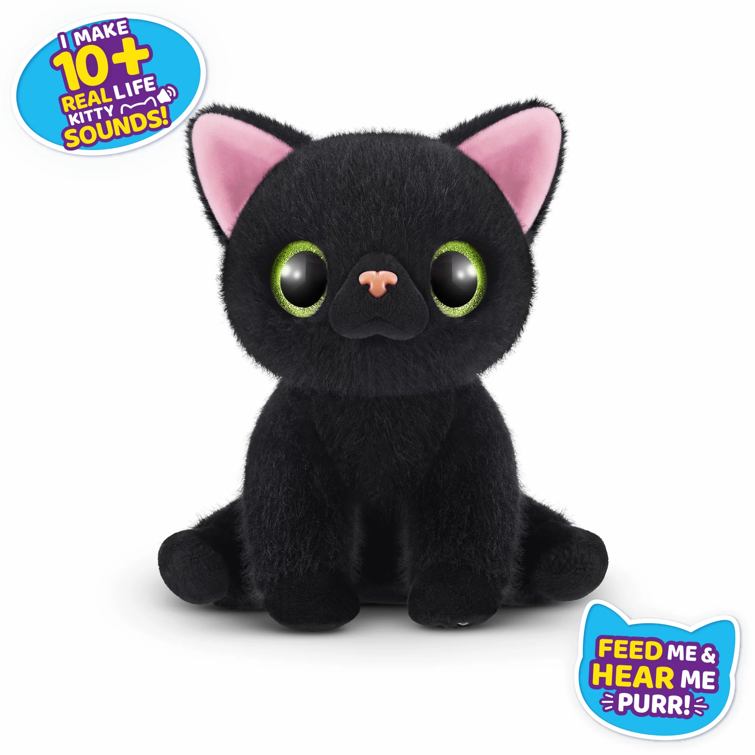 Pets Alive Smitten Kittens Surprise, Lucky, Nurture Play, Soft Toy Unboxing, interactive, 10 dźwięków, ultra miękkie pluszaki, Adopt Electronic Pet Kitten (Lucky)