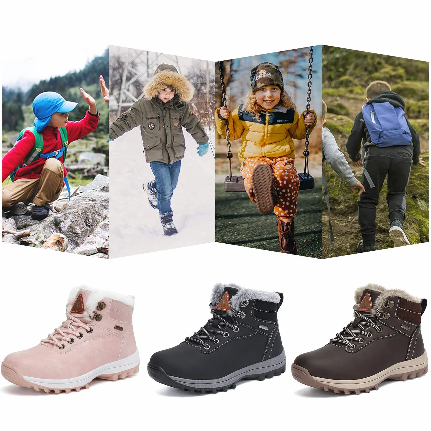 Mishansha Dziecięce buty trekkingowe i trekkingowe, dla chłopców i dziewczynek, buty trekkingowe