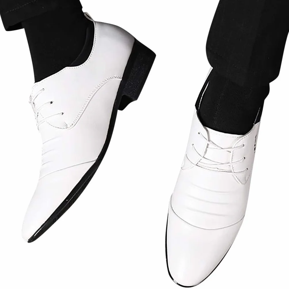 Męskie buty garniturowe, koronkowe, męskie, wygodne, na wesele, do noszenia na co dzień, buty biznesowe, buty skórzane, na wędrówki, buty biznesowe 2026