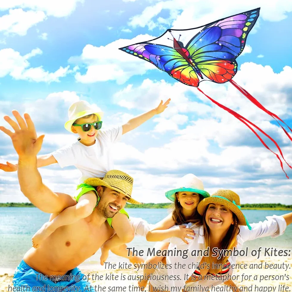 Latawiec latający motyl dla dzieci i dorosłych, latawiec dla dzieci i dorosłych, latawiec plażowy, dla dzieci, latawiec, lekki wiatr