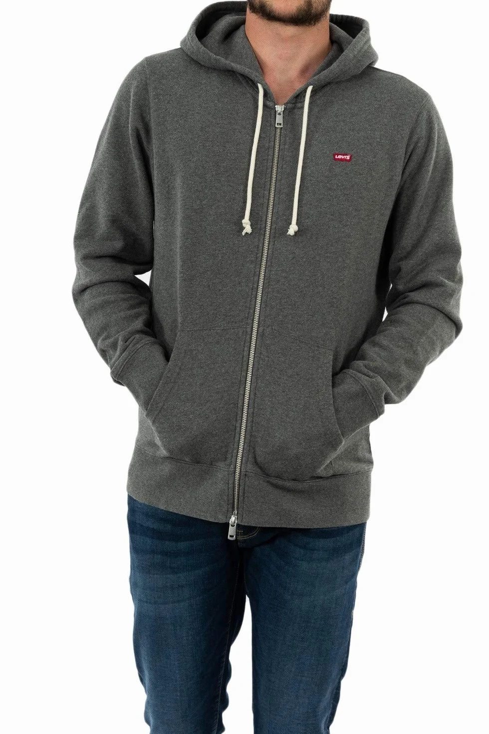 Levi'S Mężczyźni New Original Zip Up Bluza, Charcoal Heather Xx, L