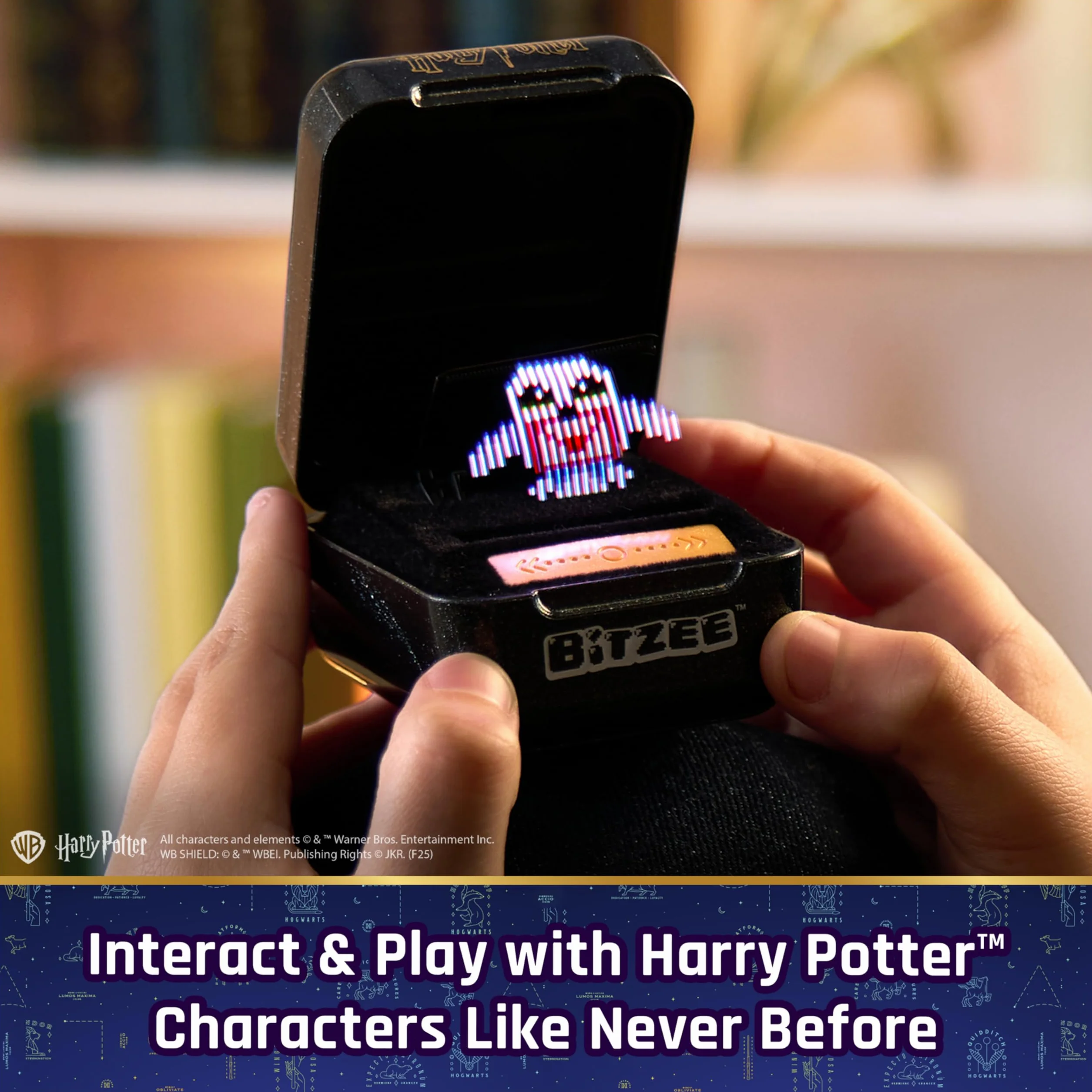 Wizarding World Bitzee Harry Potter - interaktywna zabawka z 20 wirtualnymi postaciami z Harry'ego Pottera, które reagują na ruch, przedmiot kolekcjonerski o magicznym wzornictwie, zabawka dla dzieci