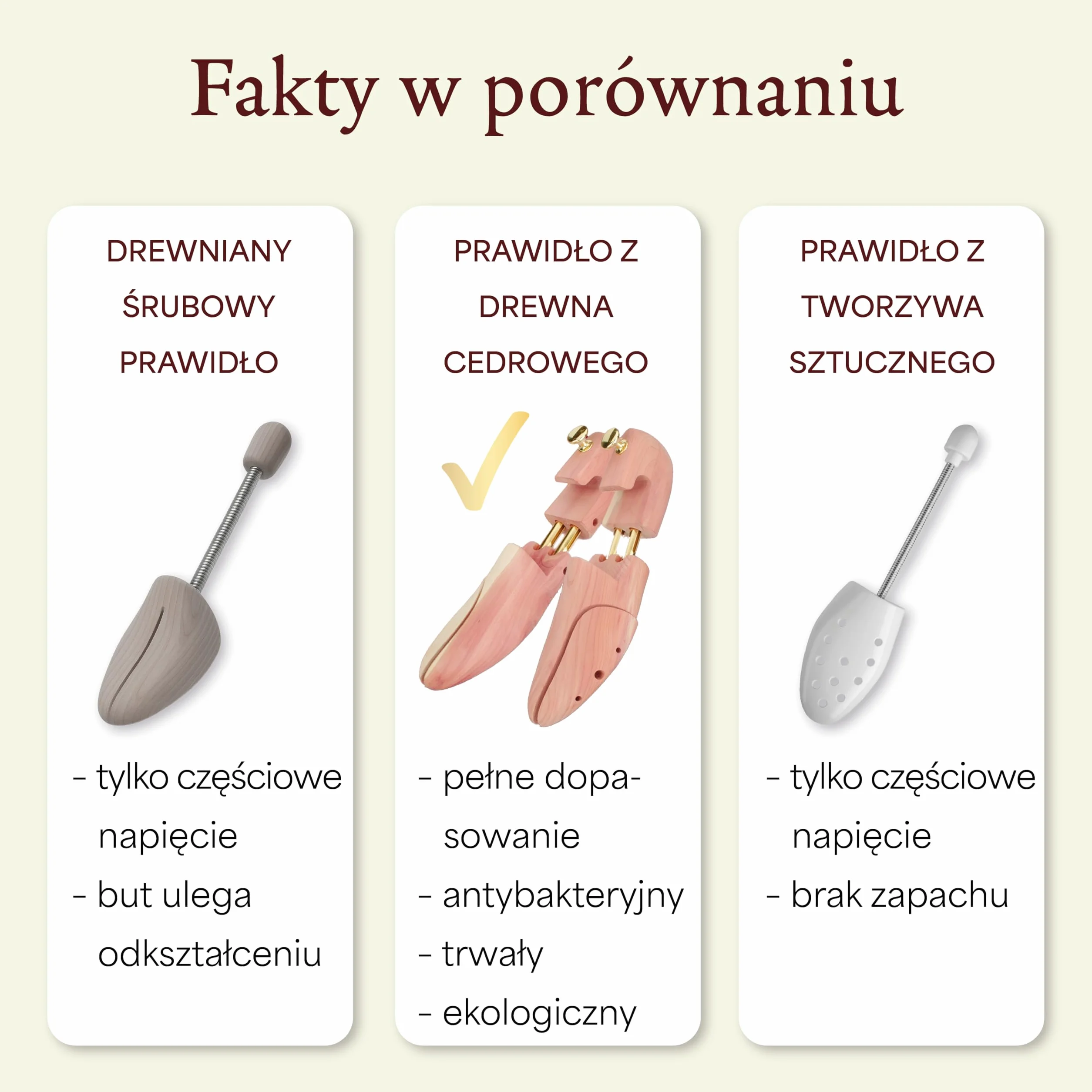 Langer & Messmer Napinacz do butów z drewna cedrowego (dla mężczyzn i kobiet) wraz z łyżką do butów podróżnych z drewna cedrowego, rozmiar 34 do 50, oryginał!, beżowy, 38-39