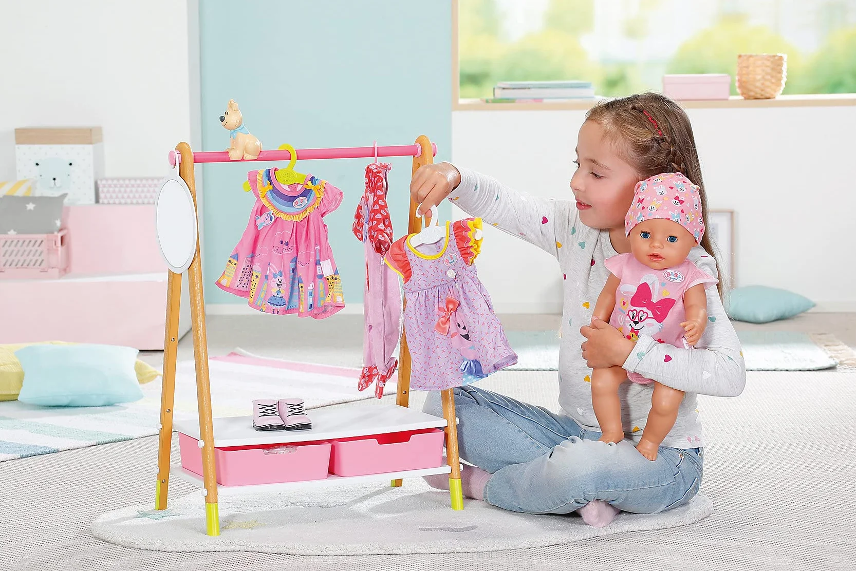 Baby Born Wieszak Na Ubrania Akcesoria dla Lalek, Wielokolorowy, Od 3 Lat