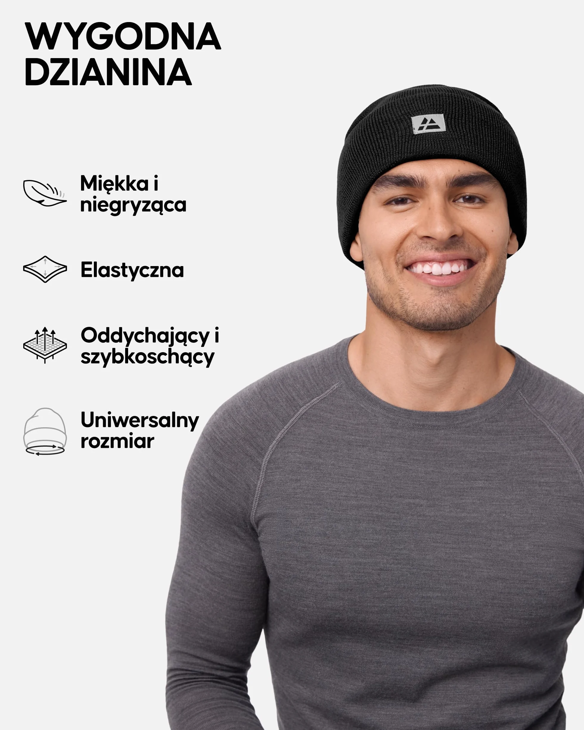 DANISH ENDURANCE Czapka Beanie, Czapka Ciepła Męska i Damska, z Recyklingu, na Jesienno-Zimowy Sezon, Klasyczna, Uniseks