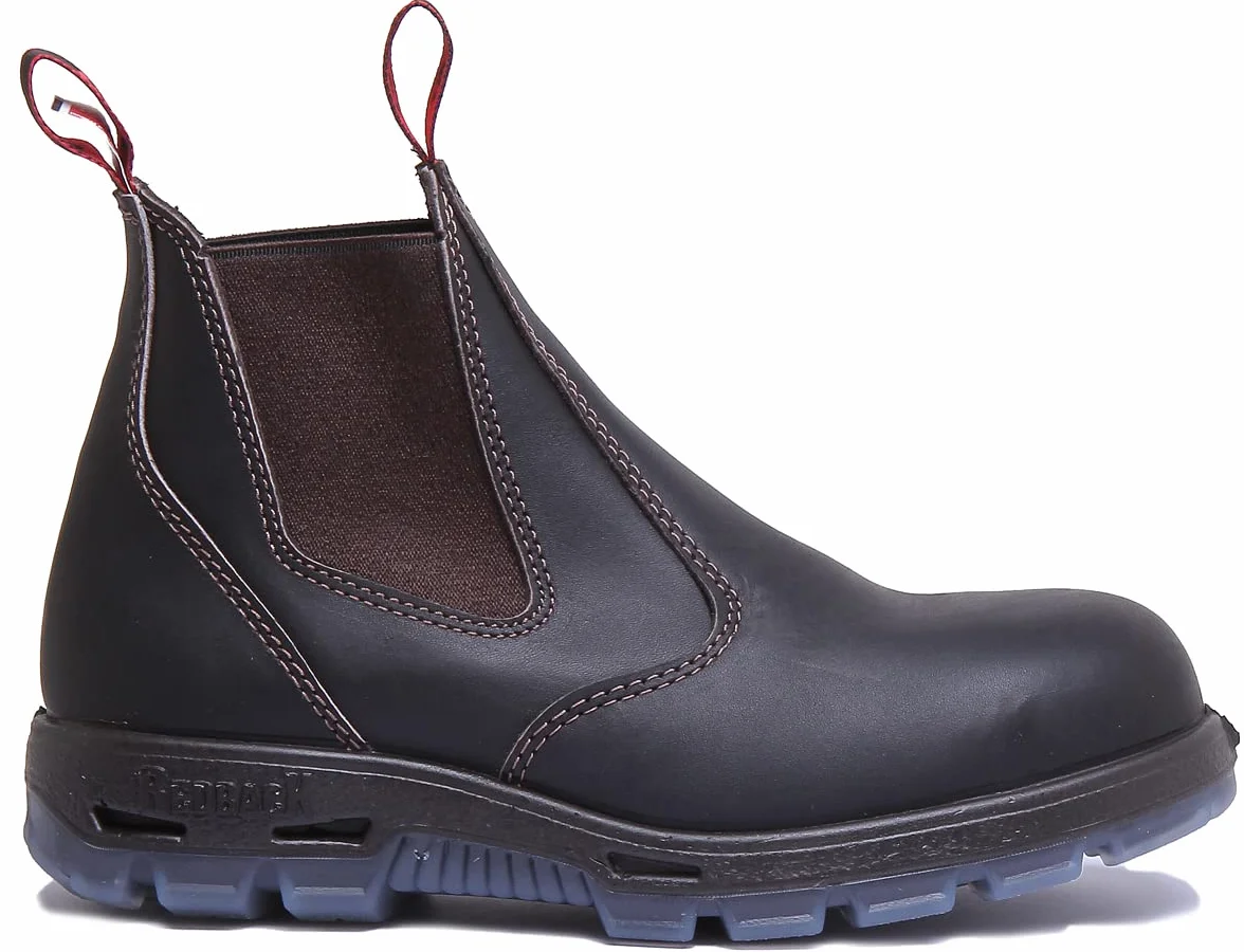 Redback USBBK buty Chelsea czarne ze stalowym noskiem