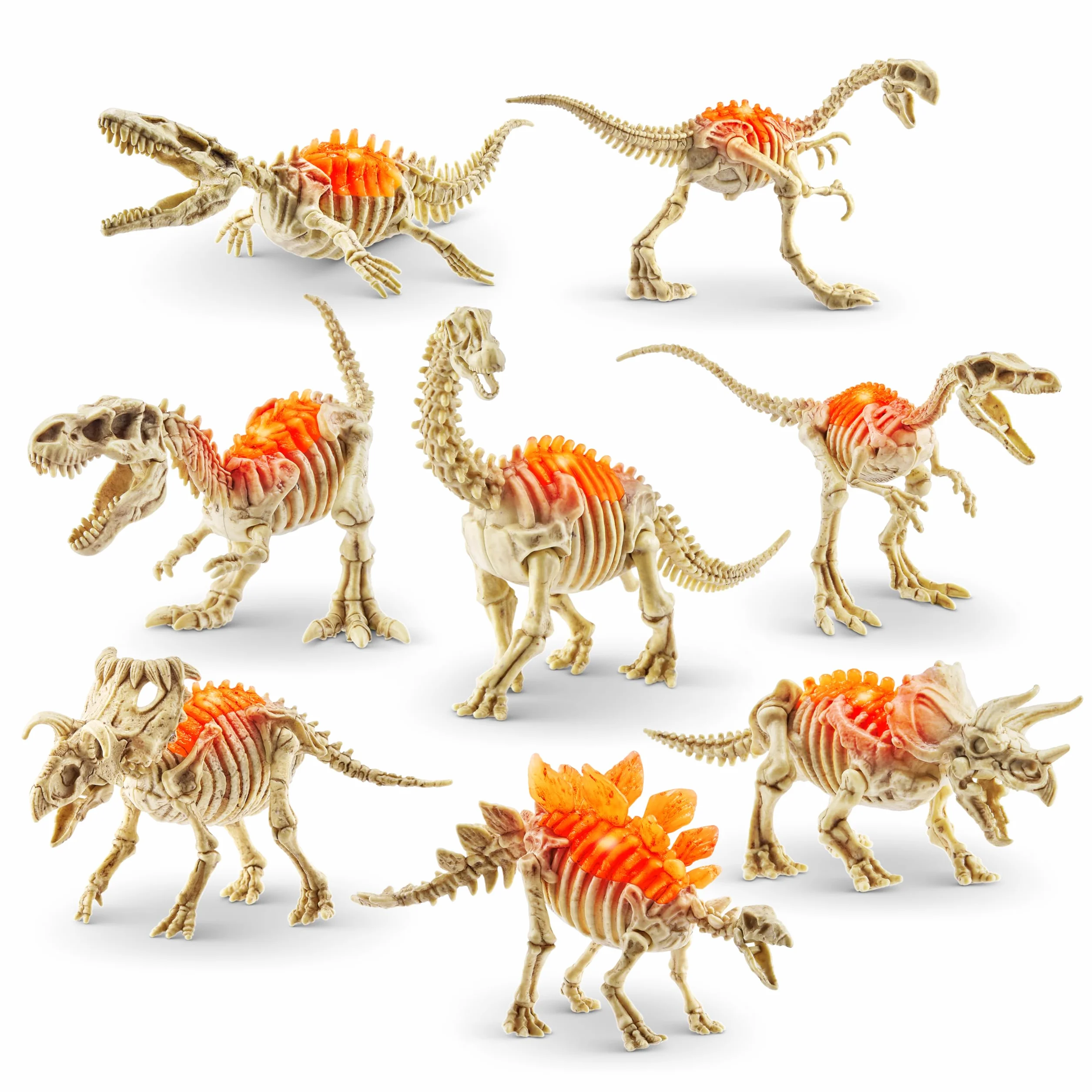 ROBO ALIVE Mini dinozaury Fossil Find (2 sztuki, gigantoraptor i stegozaur)