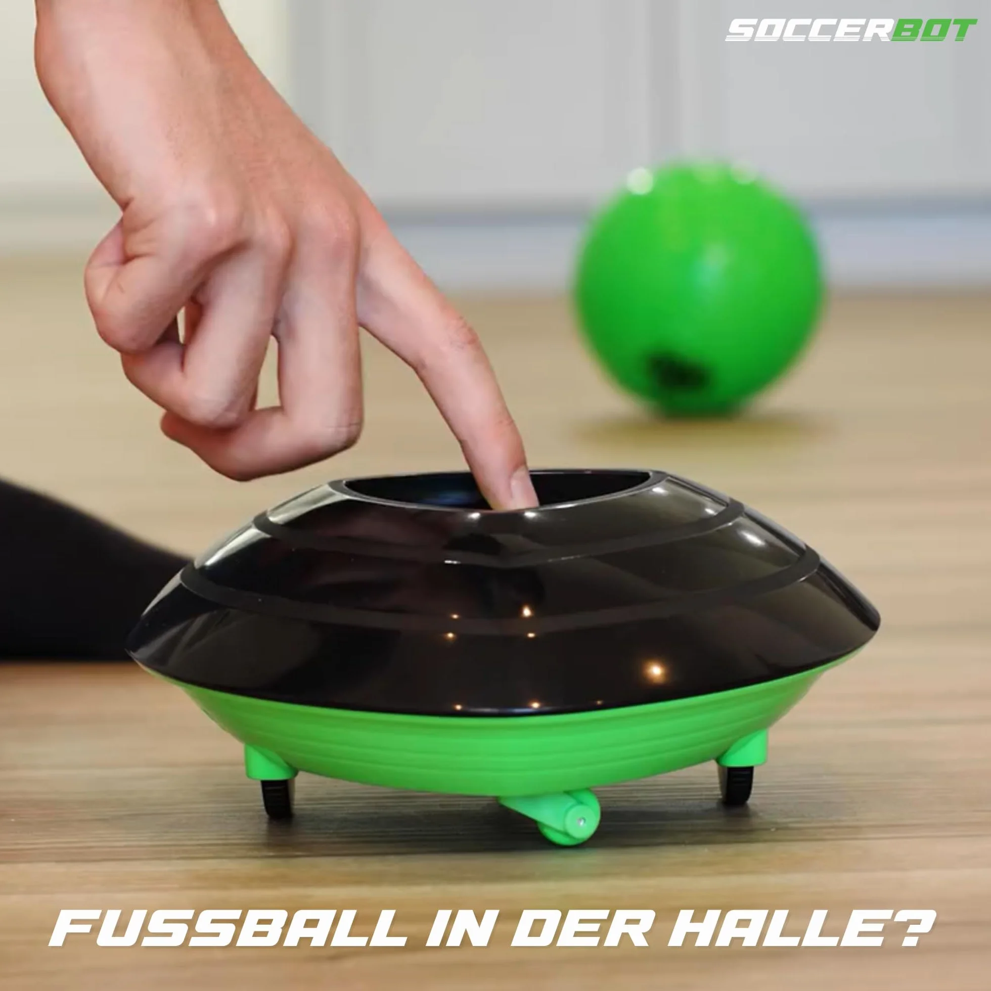 Smart Ball 1001CB Soccer Bot Indoor Football Trainer, czarny, jeden rozmiar