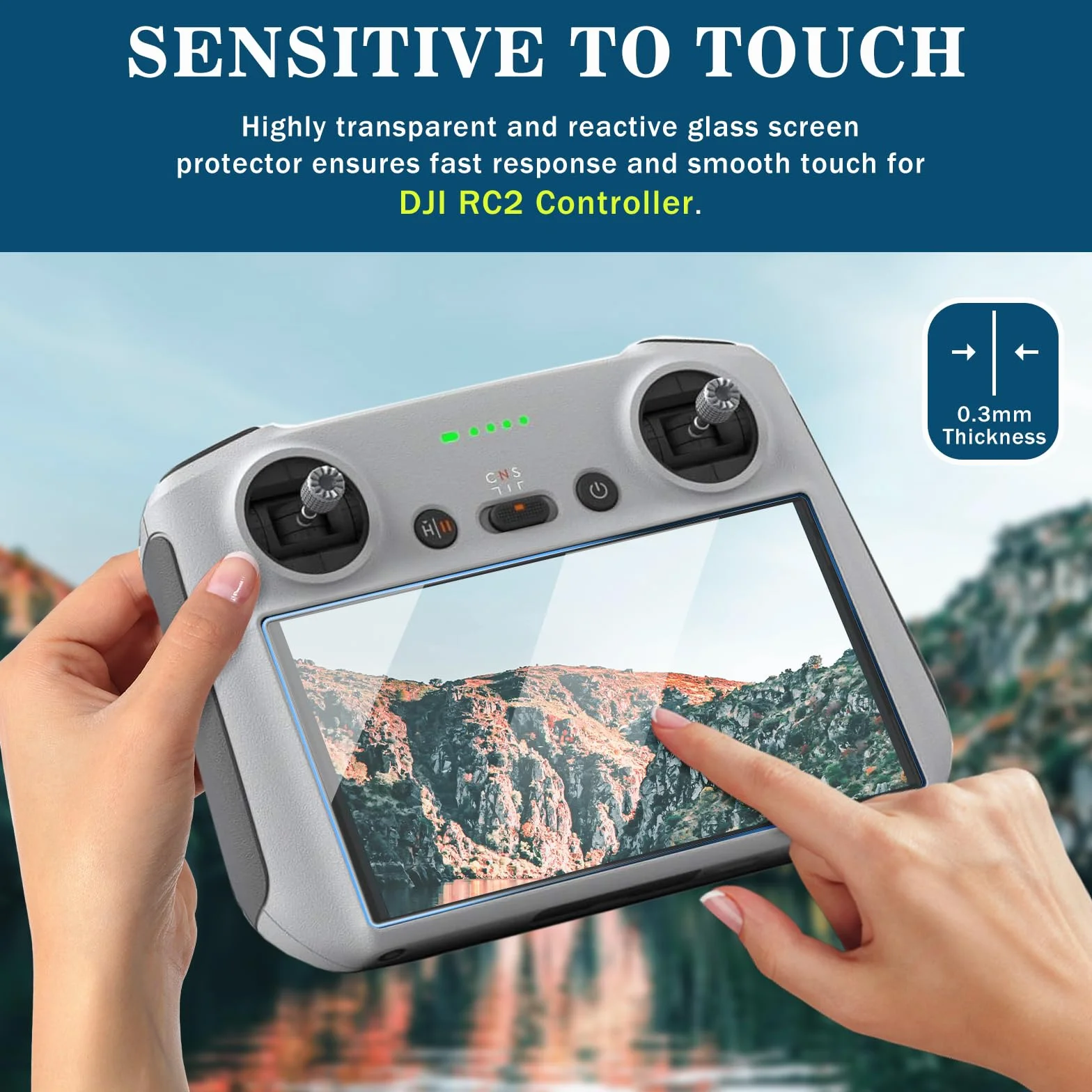 Lusee Ochraniacze ekranu szkło hartowane DJI RC RC2 RC 2