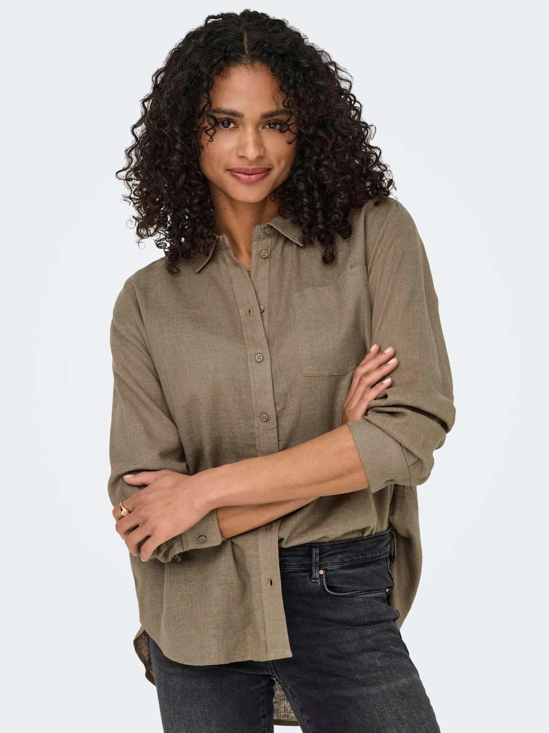 Onltokyo L/S Linen Blend Shirt Pnt Noos, beż, XL