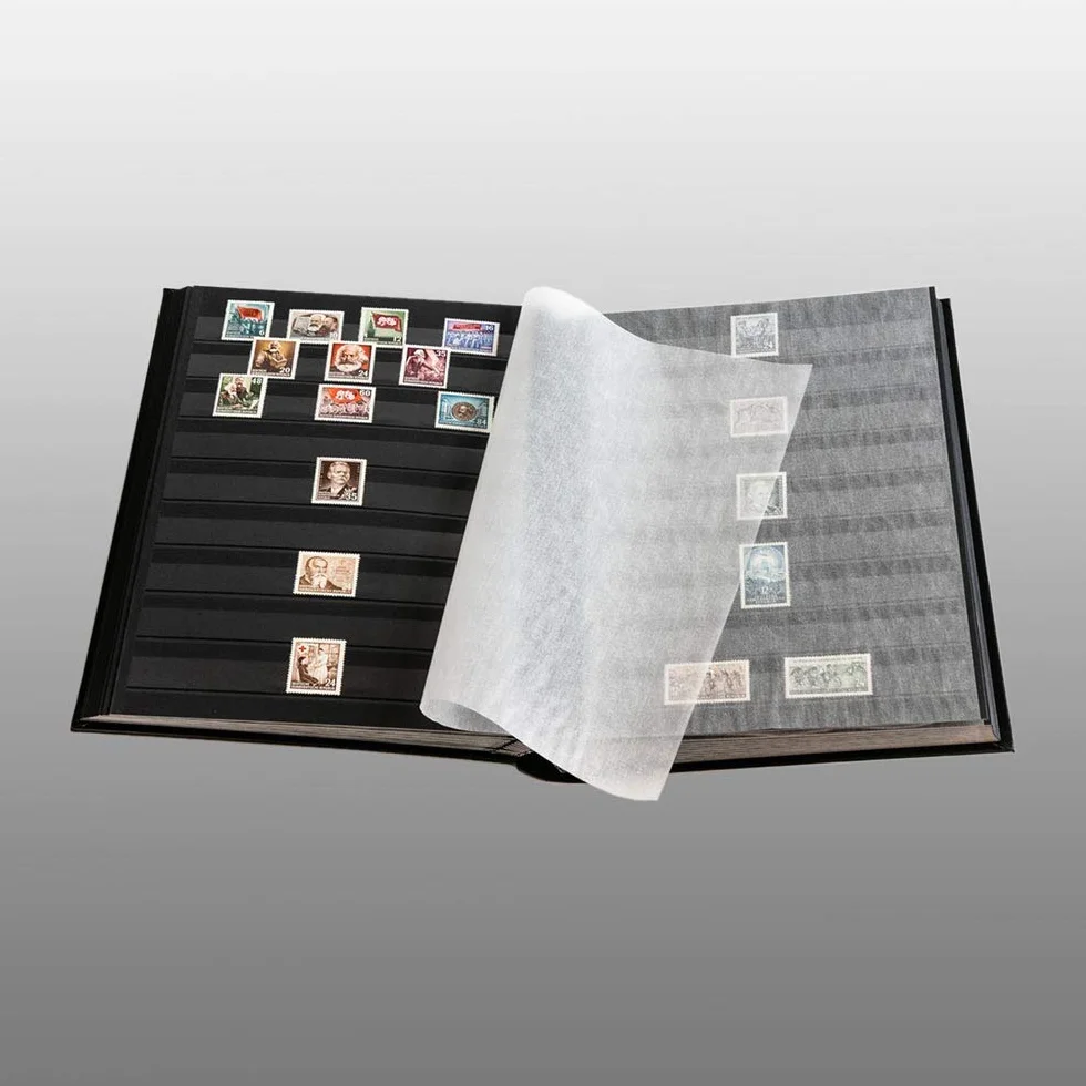 Prophila Album na znaczki 60 stron wewnątrz czarny futerał ochronny zielony