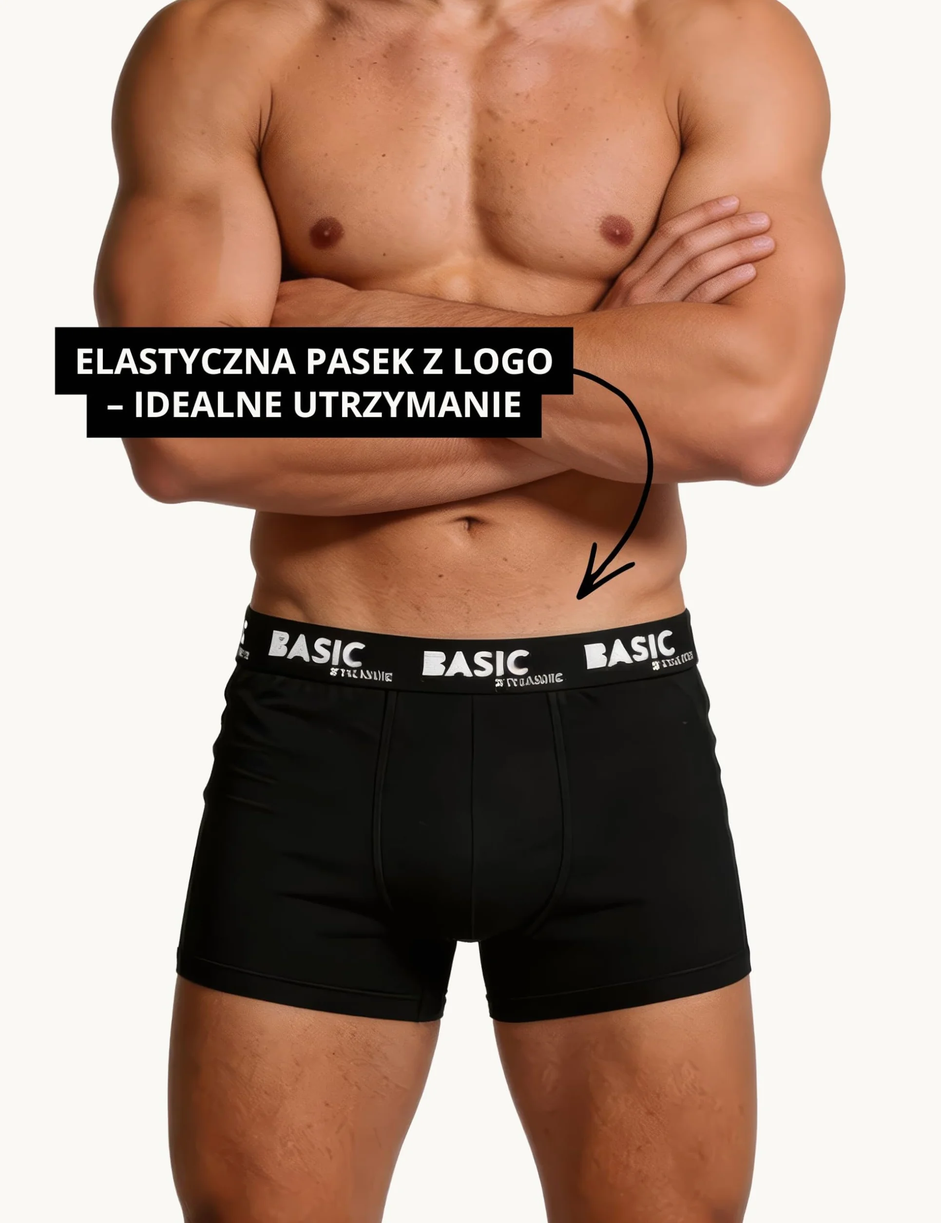 Basic Treasure Podstawowy zestaw bielizny męskiej, 5 par, wysokiej jakości bawełniane bokserki, spodenki retro, bez drapiącej metki