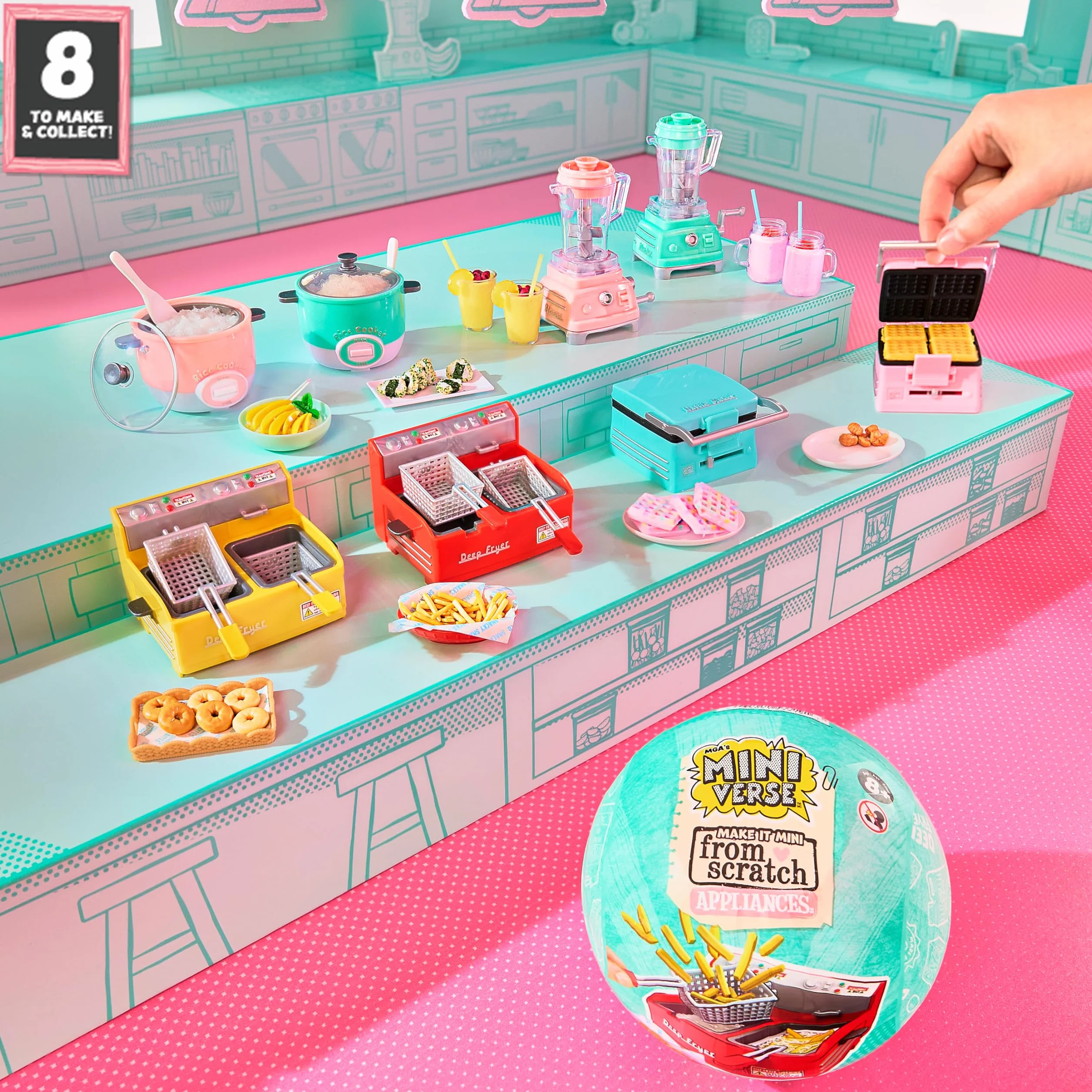 MGA's Miniverse Make It Mini From Scratch Appliances Series 3 - Działające Mini Urządzenia, Rękodzieło z Żywicy DIY, Zabawa w Kuchni, Niejadalne - dla Kolekcjonerów i Dzieci w Wieku 8+ Lat
