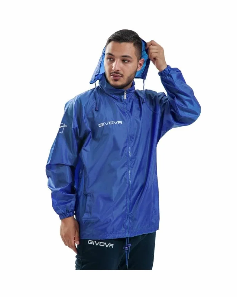 Givova Unisex Rain Basico pikowana kurtka, niebieska, M