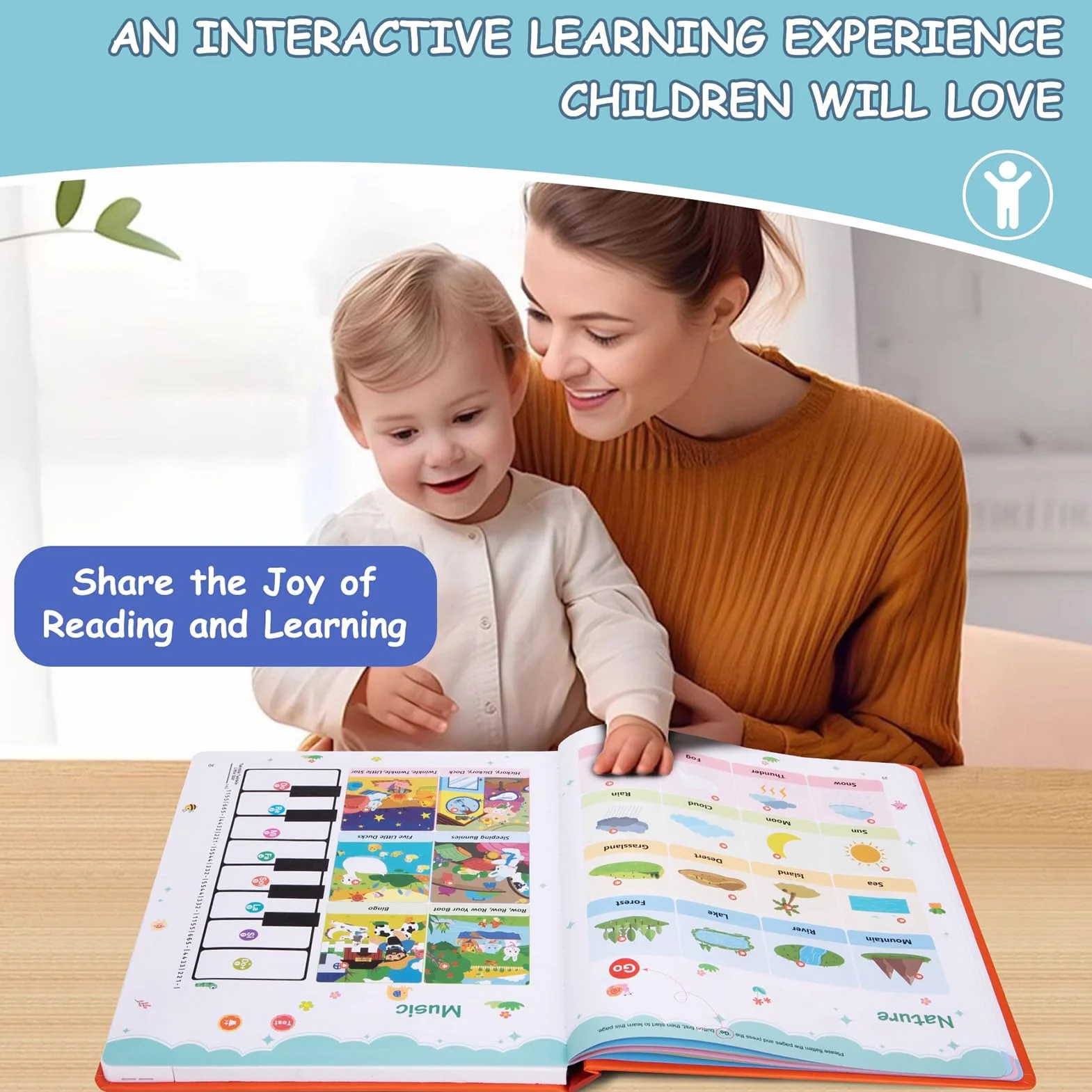 Książka do nauki angielskich słów, książki dźwiękowe Vocabulary, Educational Language Companion, Learn for Infanters, 2-6 lat, domowe narzędzie do nauki, wczesne czytanie dla chłopców i FI