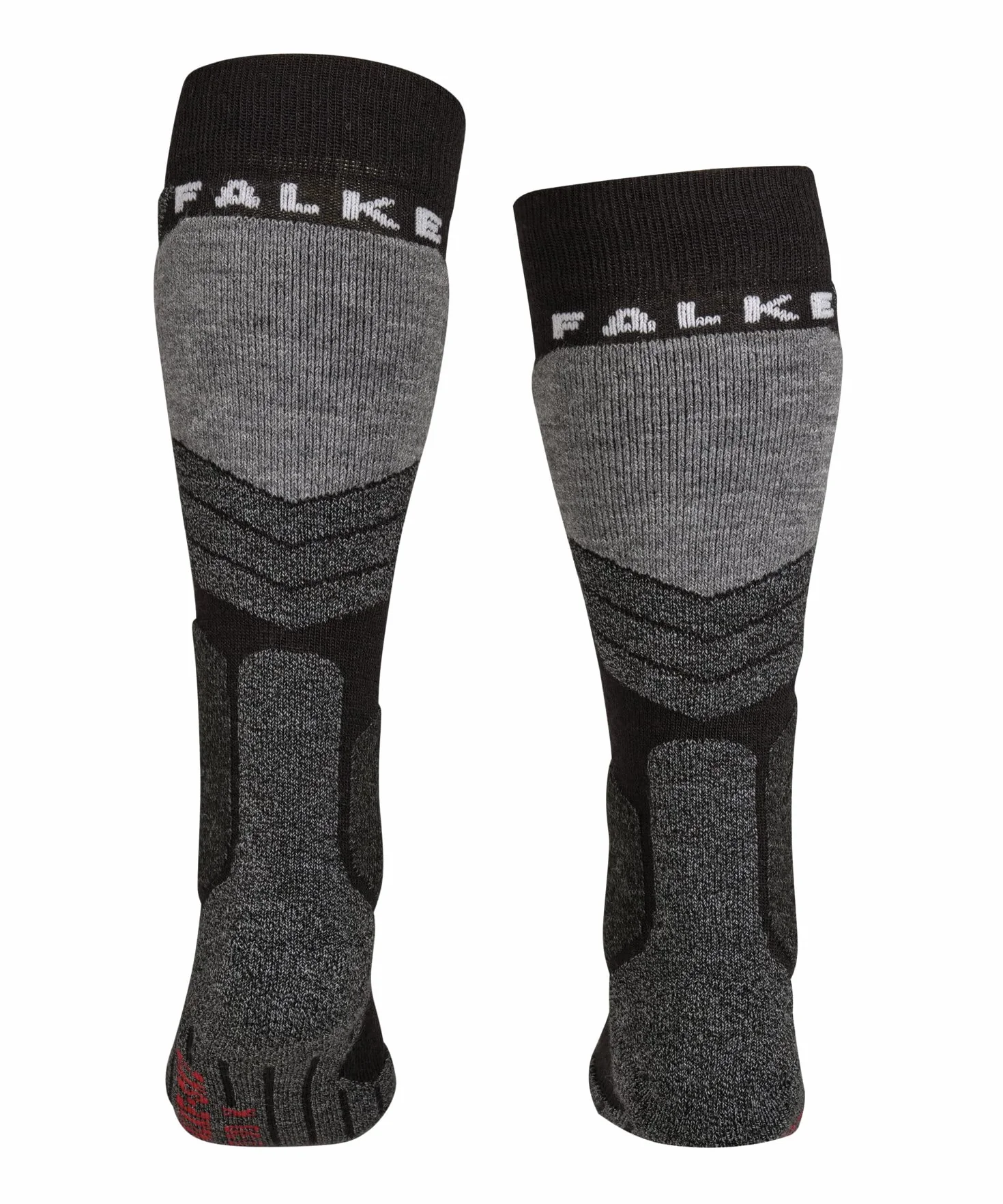 FALKE Uniseks - dzieci Skarpety narciarskie SK2 Intermediate K Kh Wełna ciepłe grube 1 Para, Czarny Black-Mix 3010, 31-34