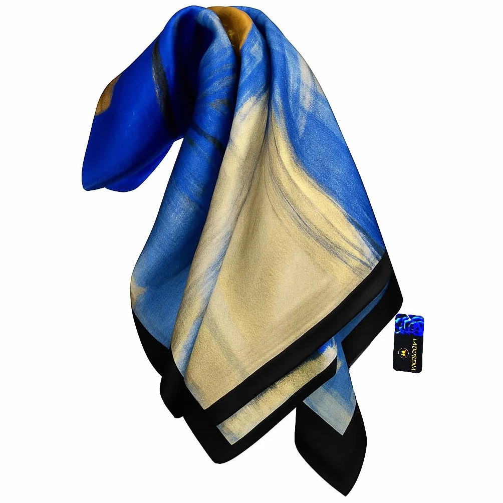 APASZKA STYLÓWKA 100% JEDWAB NATURALNY MORWOWY JEDWABNA CHUSTA MARKA JAKOŚĆ Q 53x53 cm LDS5503