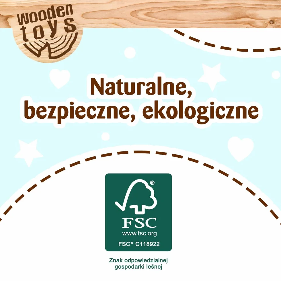Trefl - Cat, Wooden Toys - Zabawka Drewniana, Kotek na Kółkach, Sznurek do Ciągnięcia, Ekologiczna Zabawka z Naturalnego Drewna, Bezpieczna Zabawka na Lata, dla Dzieci od 12 miesięcy