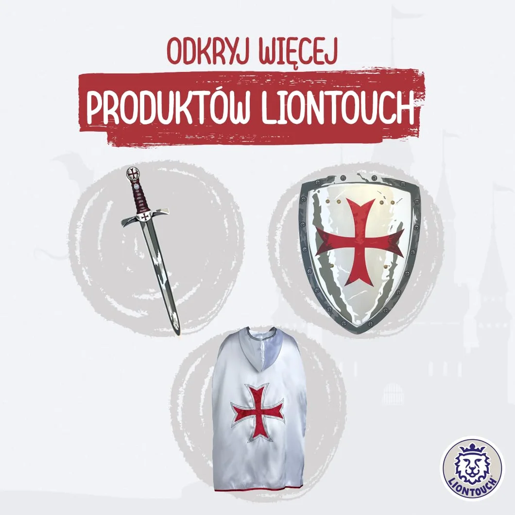 Liontouch 150LT średniowieczna maltańska pianka zabawka kask dla dzieci | część linii kostiumowej dla dzieci