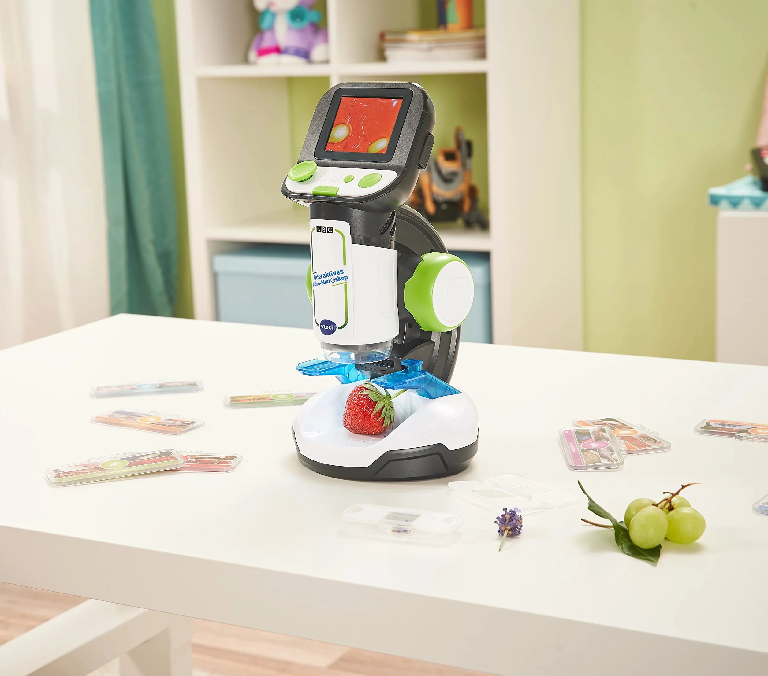 Vtech 80-616104 Interaktywny mikroskop wideo dla dzieci, kolorowy