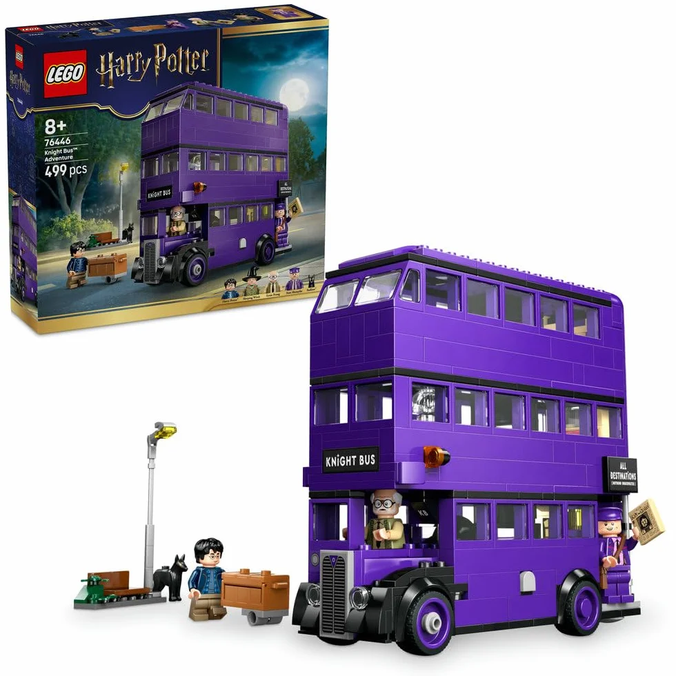 LEGO Harry Potter Przygoda na pokładzie Błędnego Rycerza, pomysł na prezent mikołajkowy dla dziewczynek i chłopców, zabawka dla dziecka, szczegółowy model magicznego autobusu i 5 postaci 76446