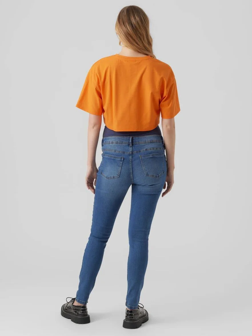 MAMALICIOUS Mlmila Slim Medium Blue Jeans A. Noos - spodnie jeansowe Kobiety