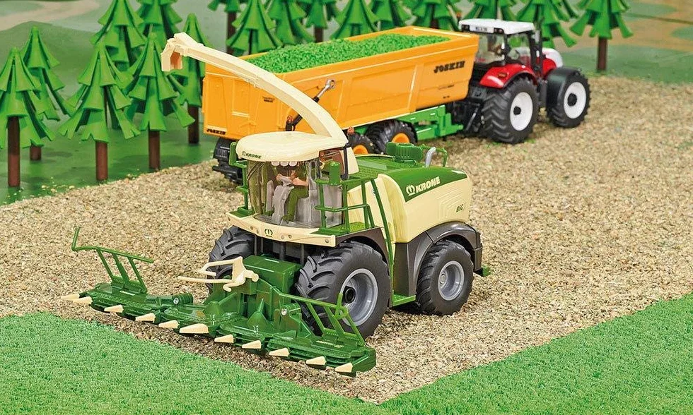 siku 4066, Krone BiG X 580 Forage Harvester, 1:32, Metal/Plastic, Green/Yellow, Movable parts, Multifunctional