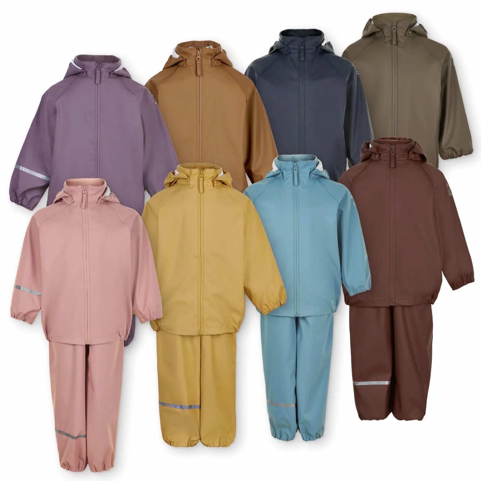 Celavi Dziecięca kurtka przeciwdeszczowa Pu Recycled Rain Set, Dusty Ceder, 100