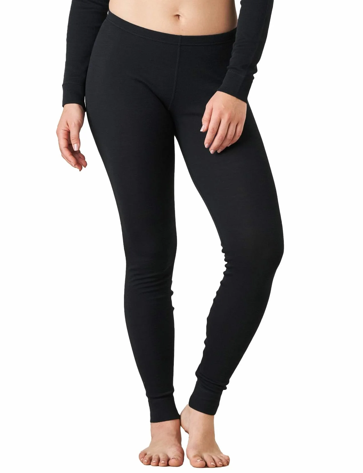 LAPASA Damskie legginsy w 100% z wełny merynosów, wysokiej jakości wełna z merynosów, ciepła i oddychająca bielizna termiczna, dolna część (L49)