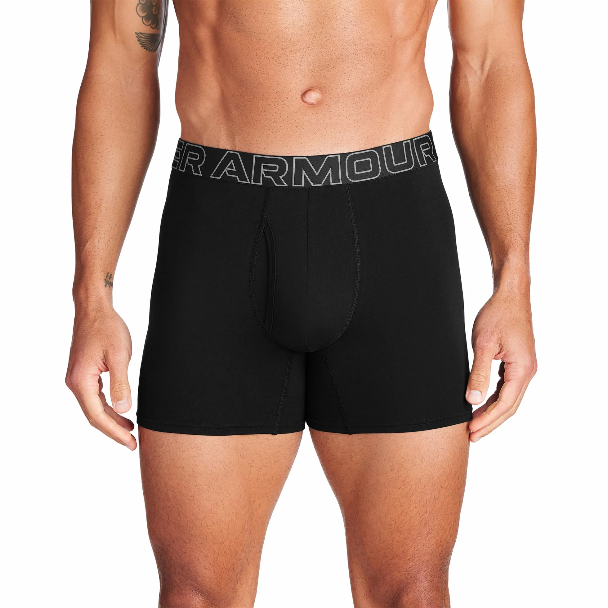 Under Armour Bielizna męska 15 cm Cotton Boxerjock - 3-pak, Czarny, M