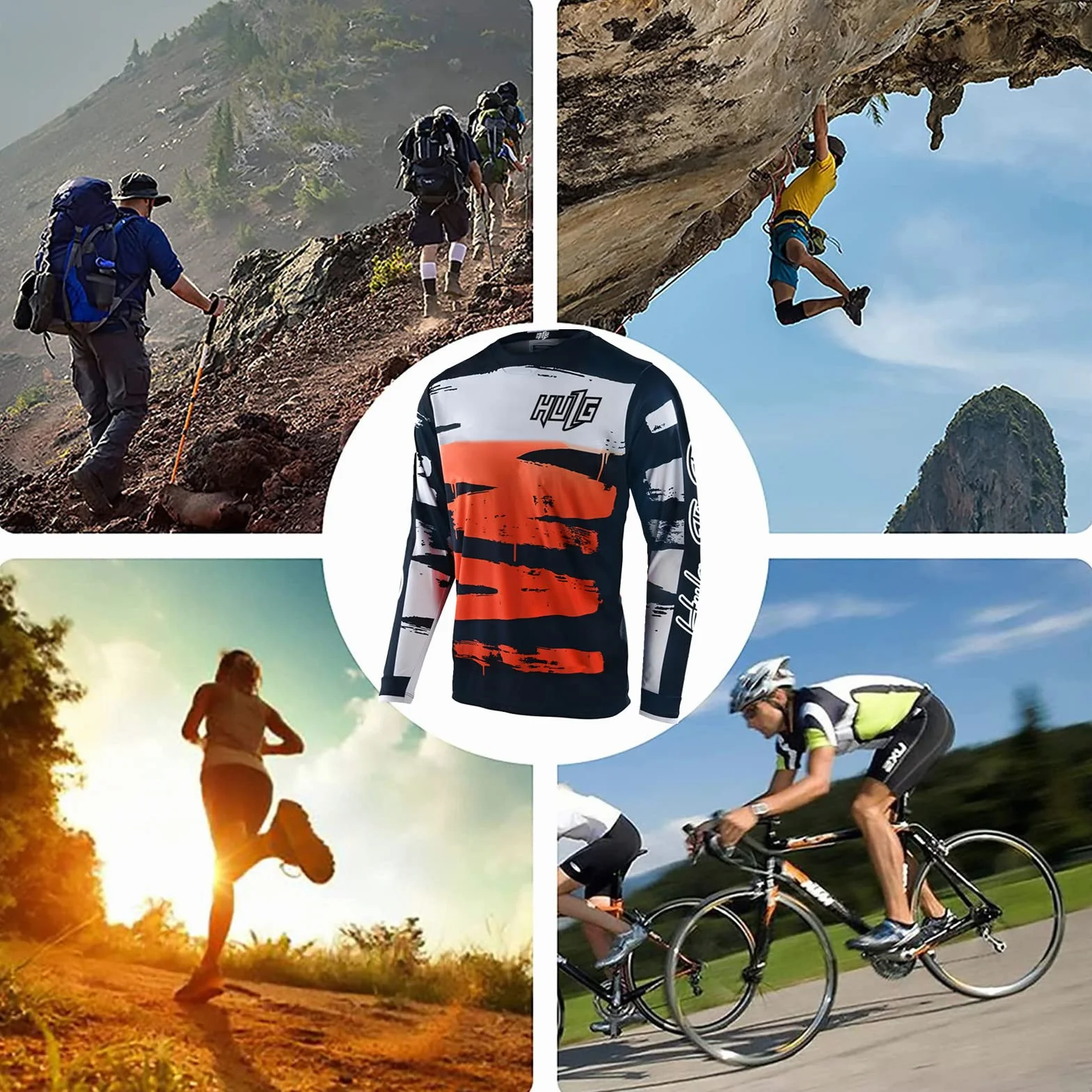 Męskie koszulki rowerowe MTB, lekkie materiały MX MTB, oddychający materiał, rower górski z długim rękawem oddychająca wygodna miękka odprowadzająca wilgoć koszulka rowerowa