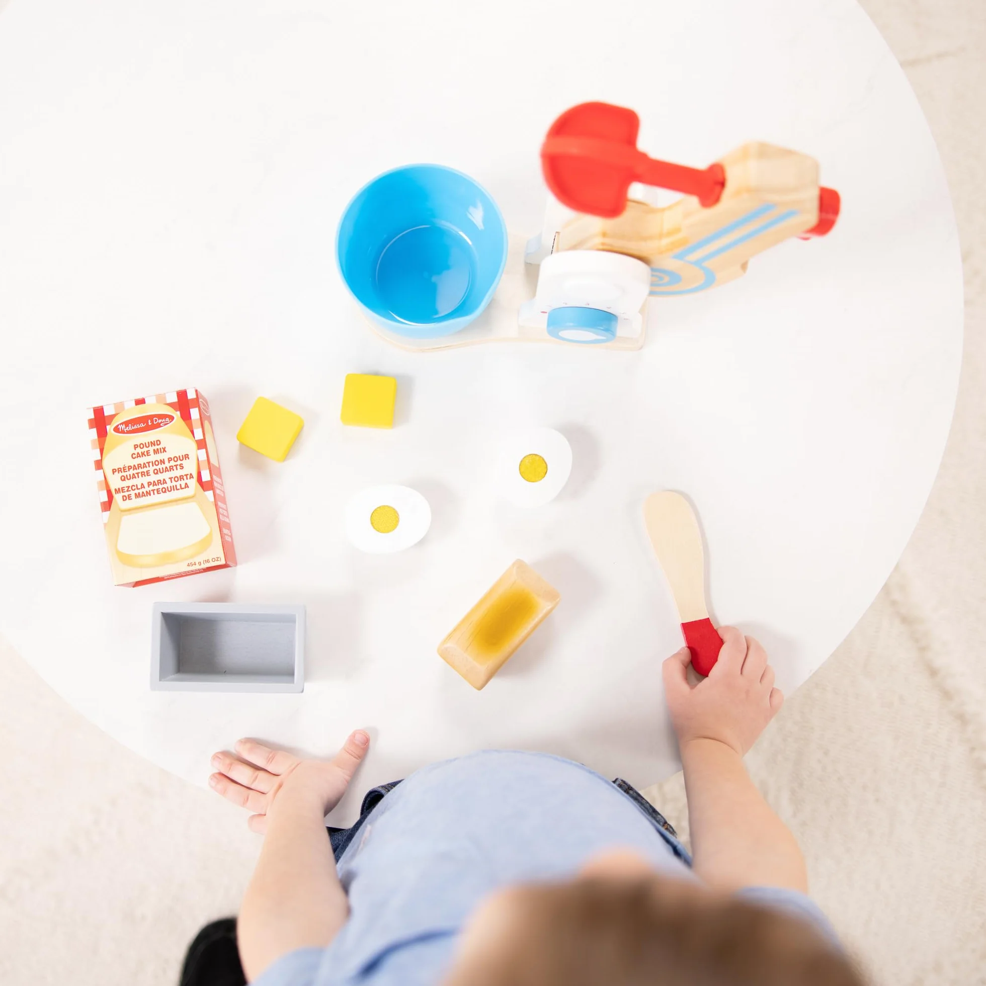 Melissa & Doug Drewniany Zestaw Mikserów do robienia ciasta 3+ Udawanie Zabawy Zabawka do odgrywania Ról