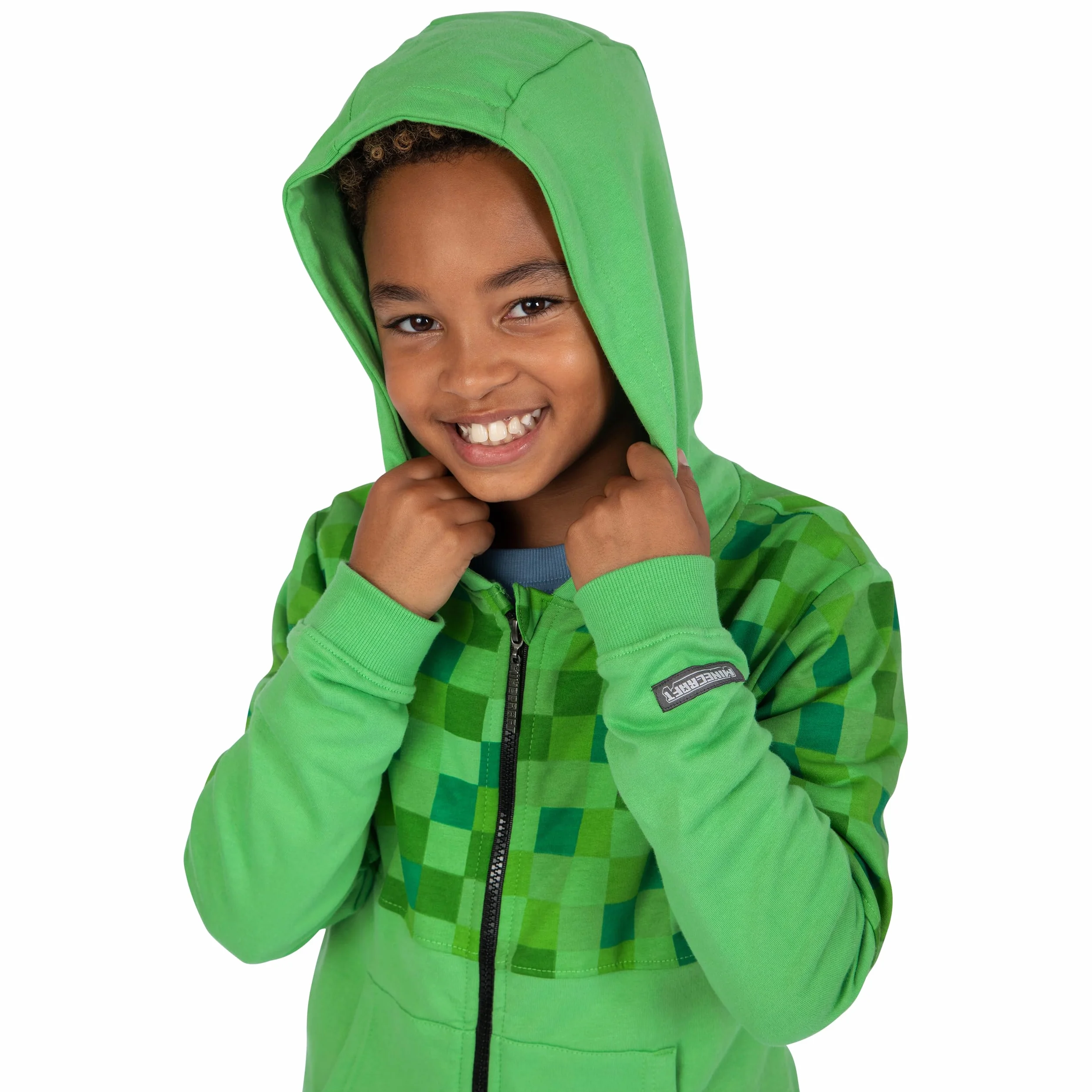 Minecraft Hoodie | Hoodie Gamingowy | Bluza z Zamkiem dla Chłopców | Bluzy dla Chłopców