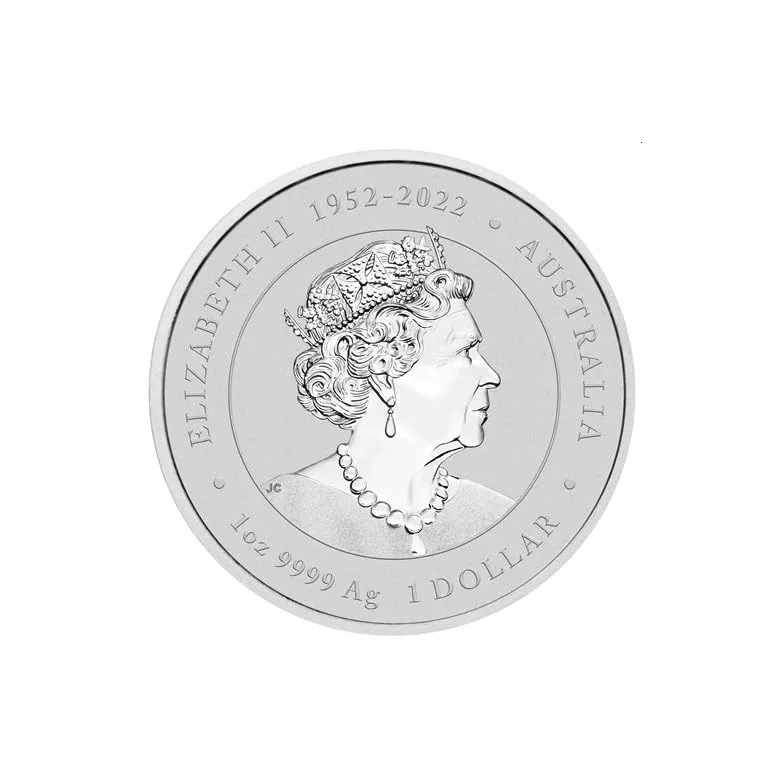 Australia Lunar III Smok Niebieski 2024 Blue Dragon 1 Oz Silver Coin BU Color