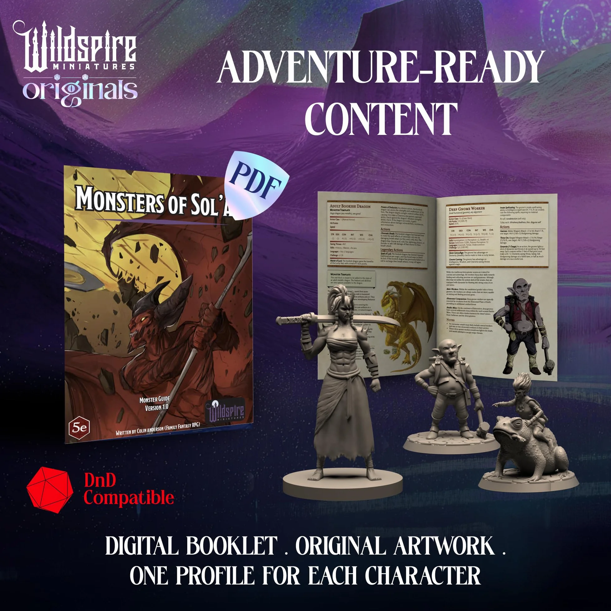 Wildspire Monsters Pack do DND Miniatures Booster 16 Minis
