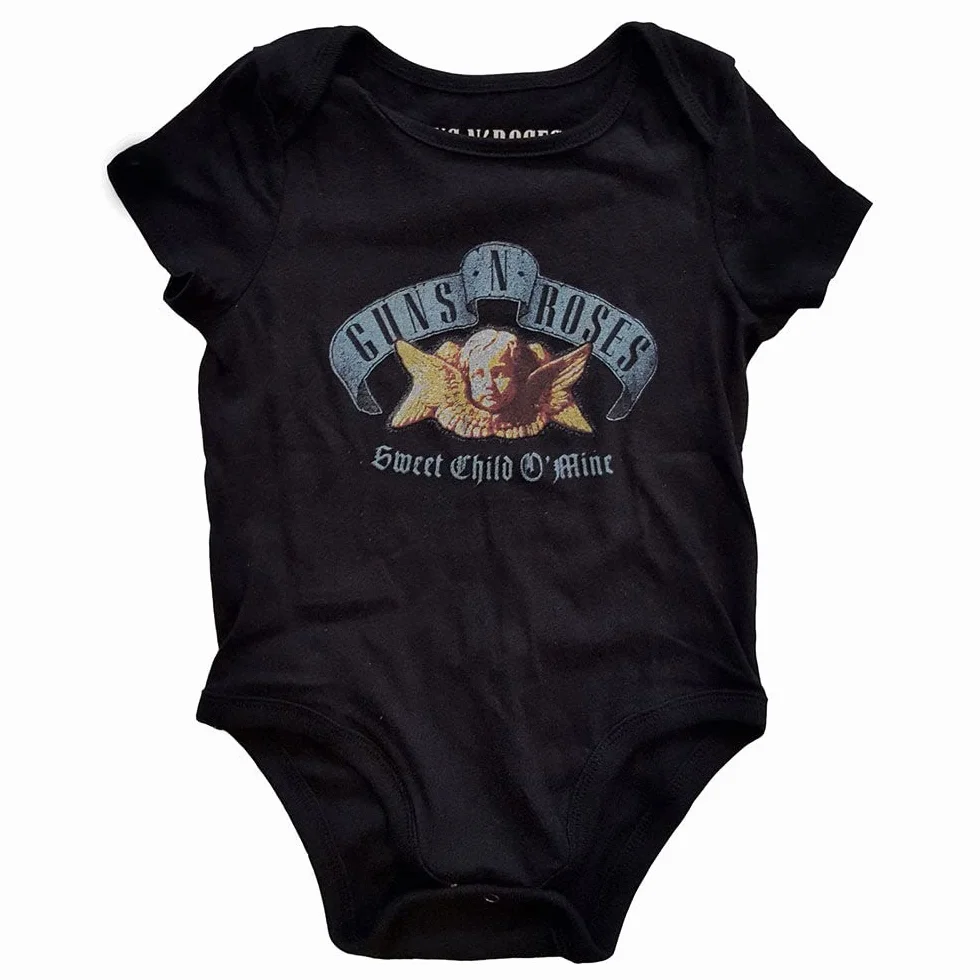Guns N' Roses Kids Baby Grow: Sweet Child O' Mine - 3 - 6 Months - Black