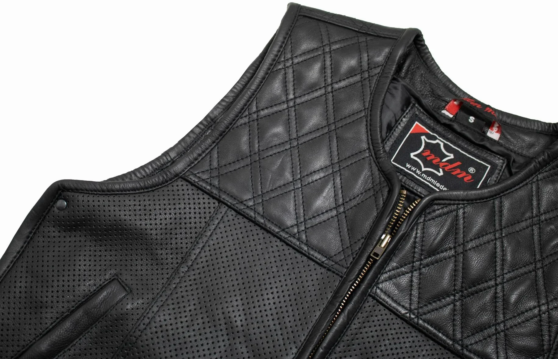 Kamizelka skórzana męska Biker – Skóra naturalna bydlęca – Styl klubowy motocyklowy – Hunter Club MDM9195
