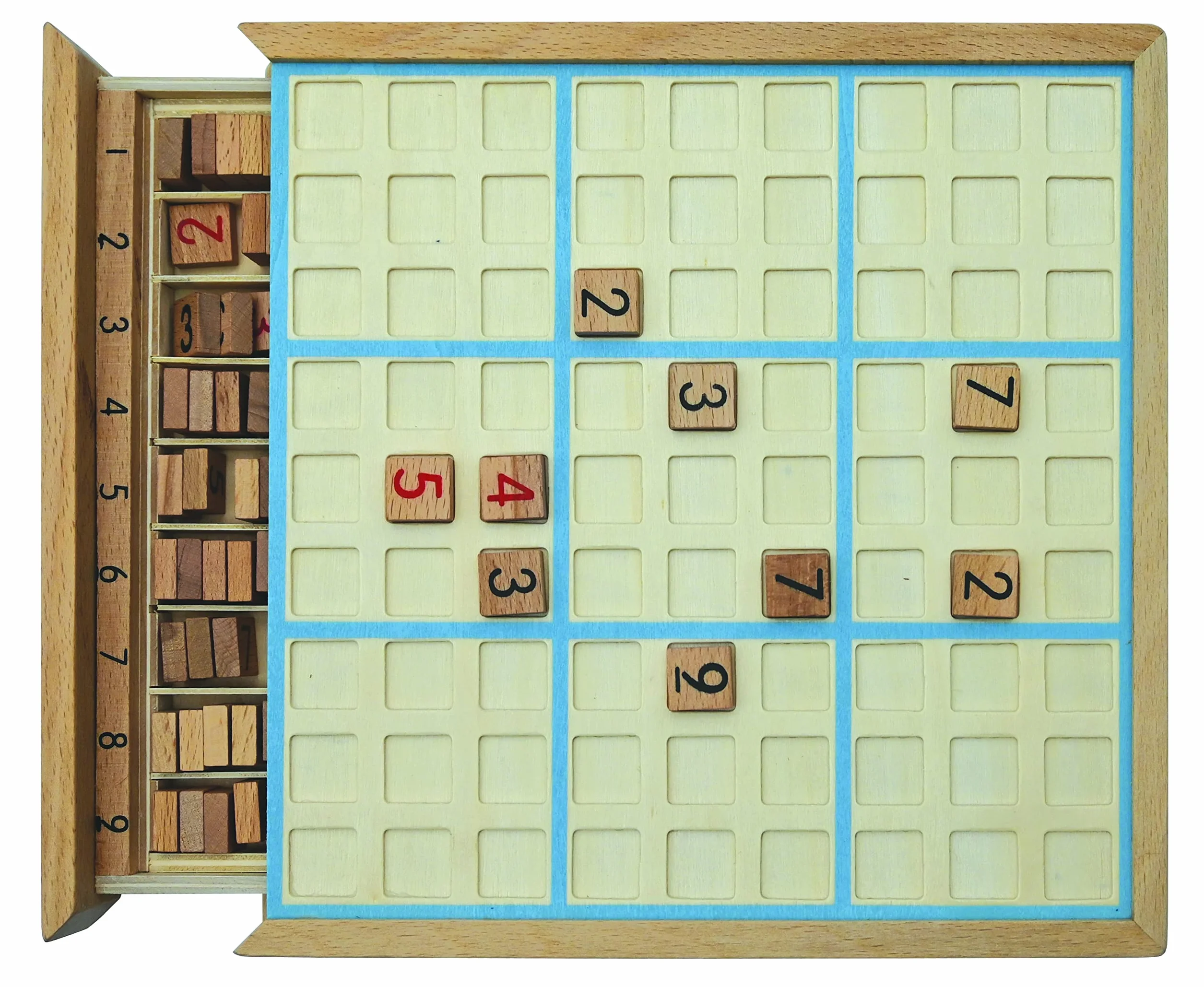 Lexibook, Bio Toys, Drewniana Gra Sudoku, Przyjazna dla Środowiska, Książeczka Sudoku w Zestawie, Szuflada do Przechowywania, JGW150