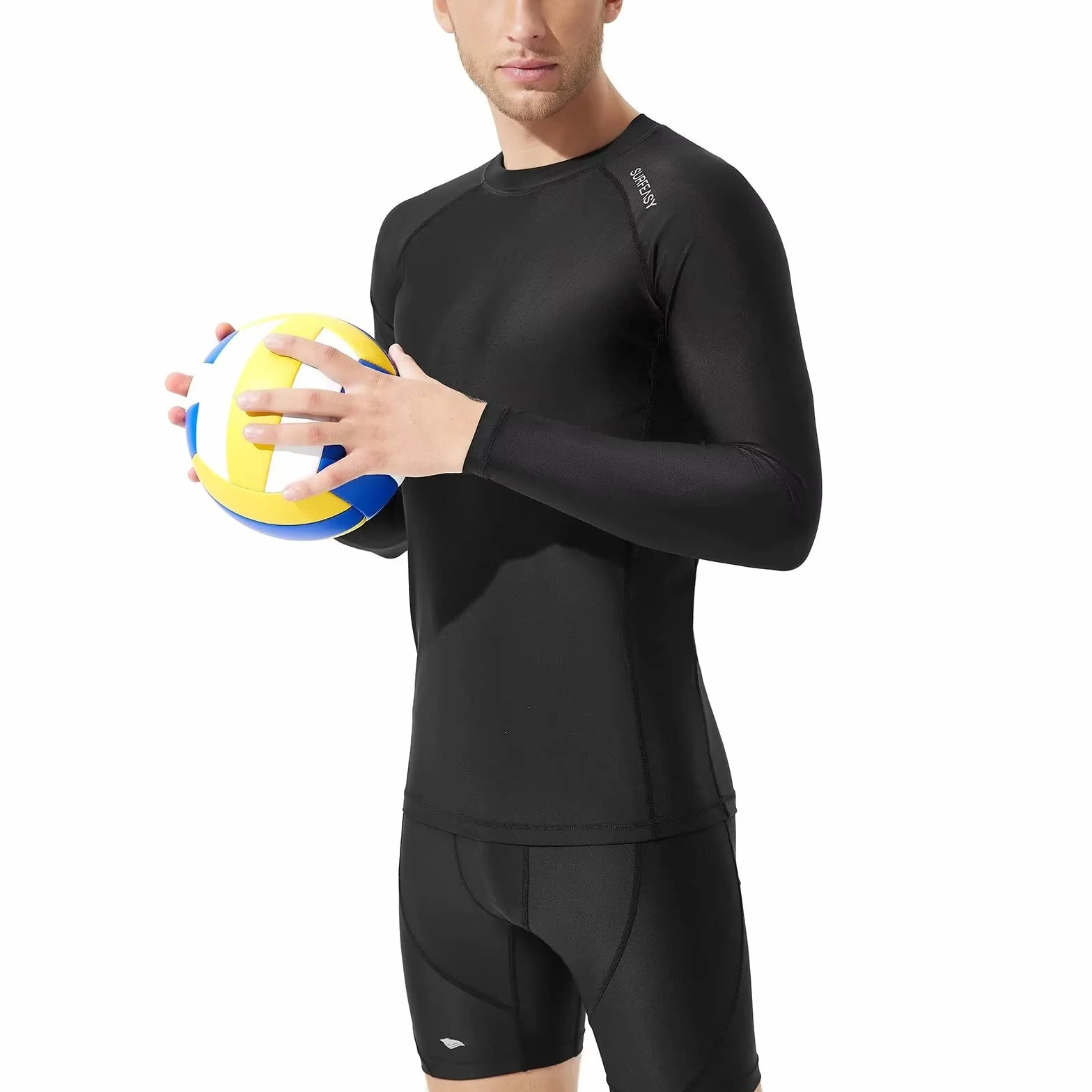 Rashguard męska koszulka z długim rękawem, ochrona przed słońcem, Rash Vest Men, Rash Guard, do surfowania, pływania, wędkowania, wędrówek