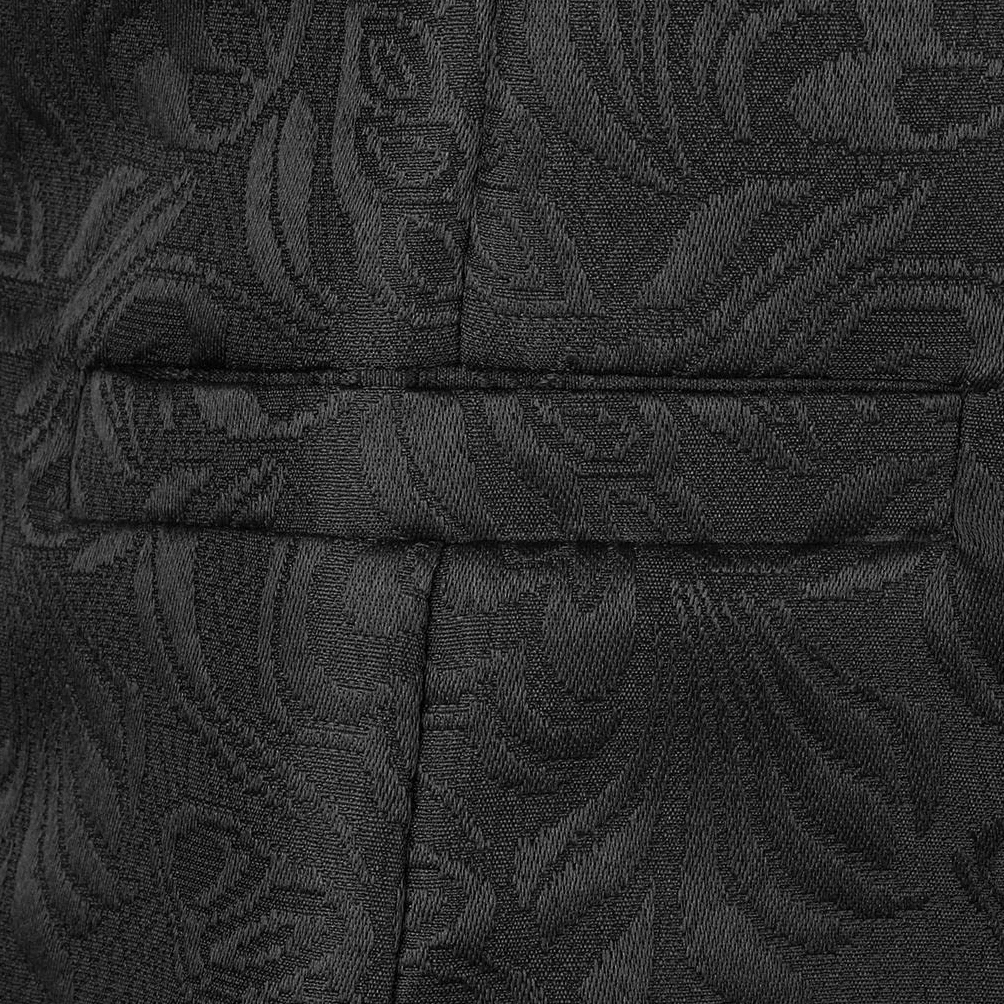 Męska średniowieczna kamizelka żakardowa steampunk slim fit sukienka kamizelka M czarna