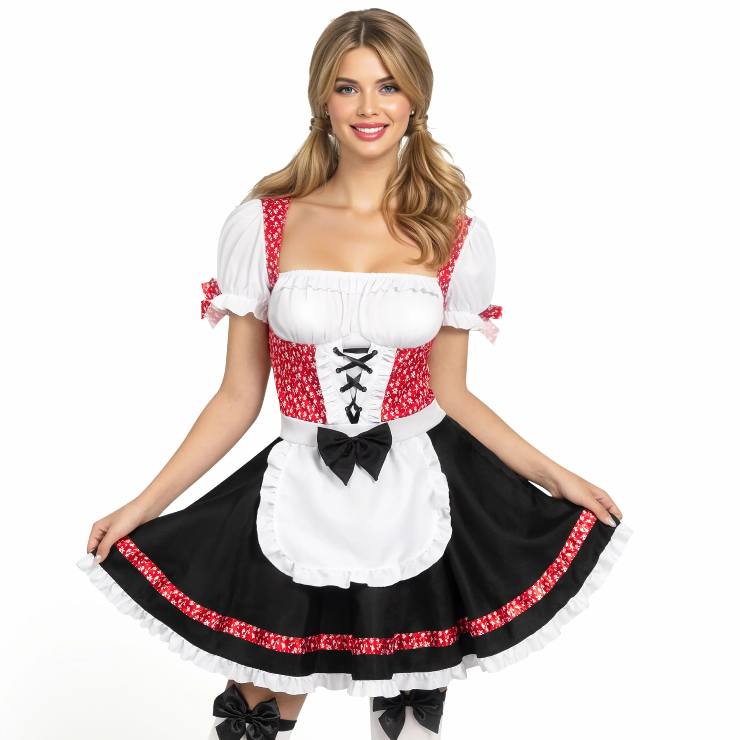Spooktacular Creations Damski kostium na Oktoberfest, sukienka Dirndl, niemiecka piwo, stroje na Halloween, imprezę, piwo, karnawał